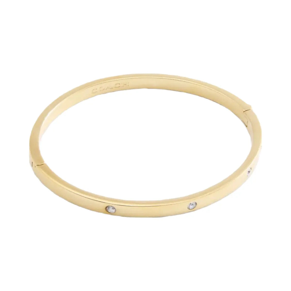 Coach Stone Hinged Bangle Gold