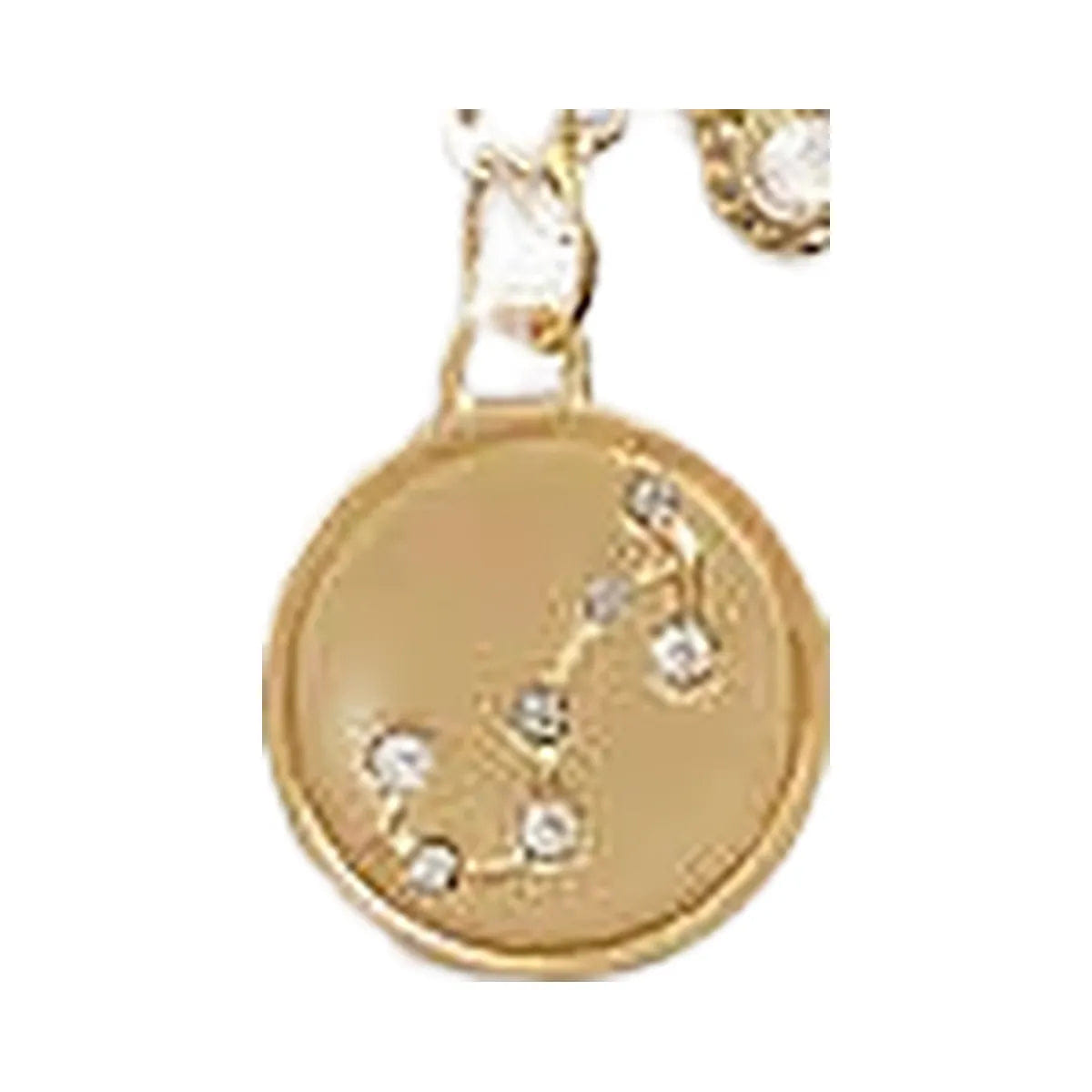 Coach Scorpio Coin Pendant Necklace Gold