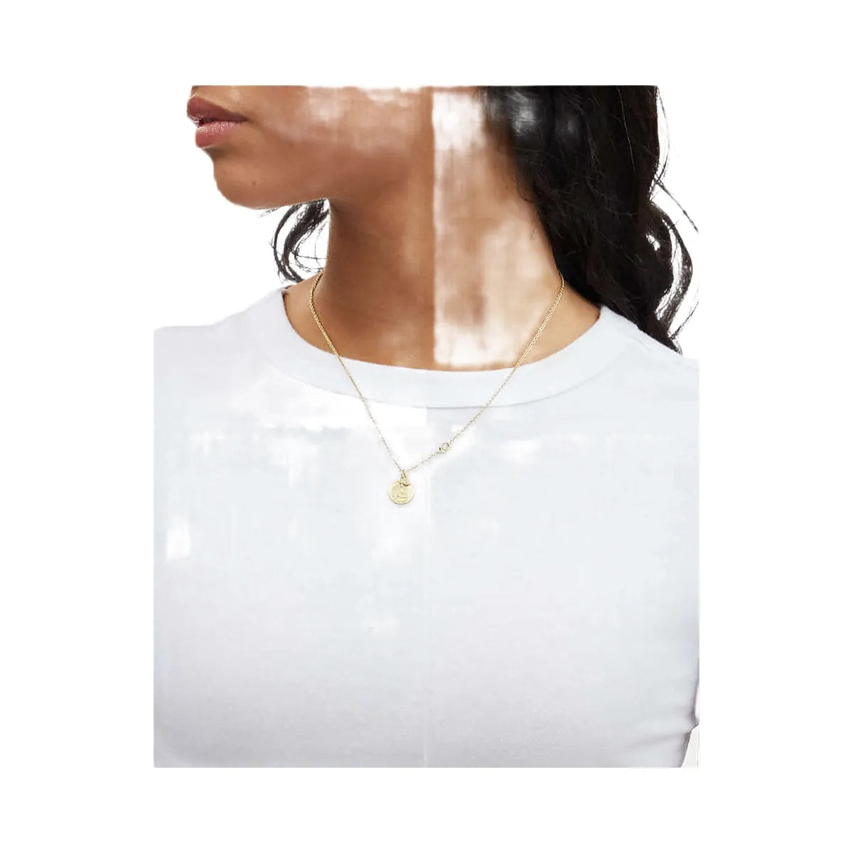 Coach Pisces Coin Pendant Necklace Gold