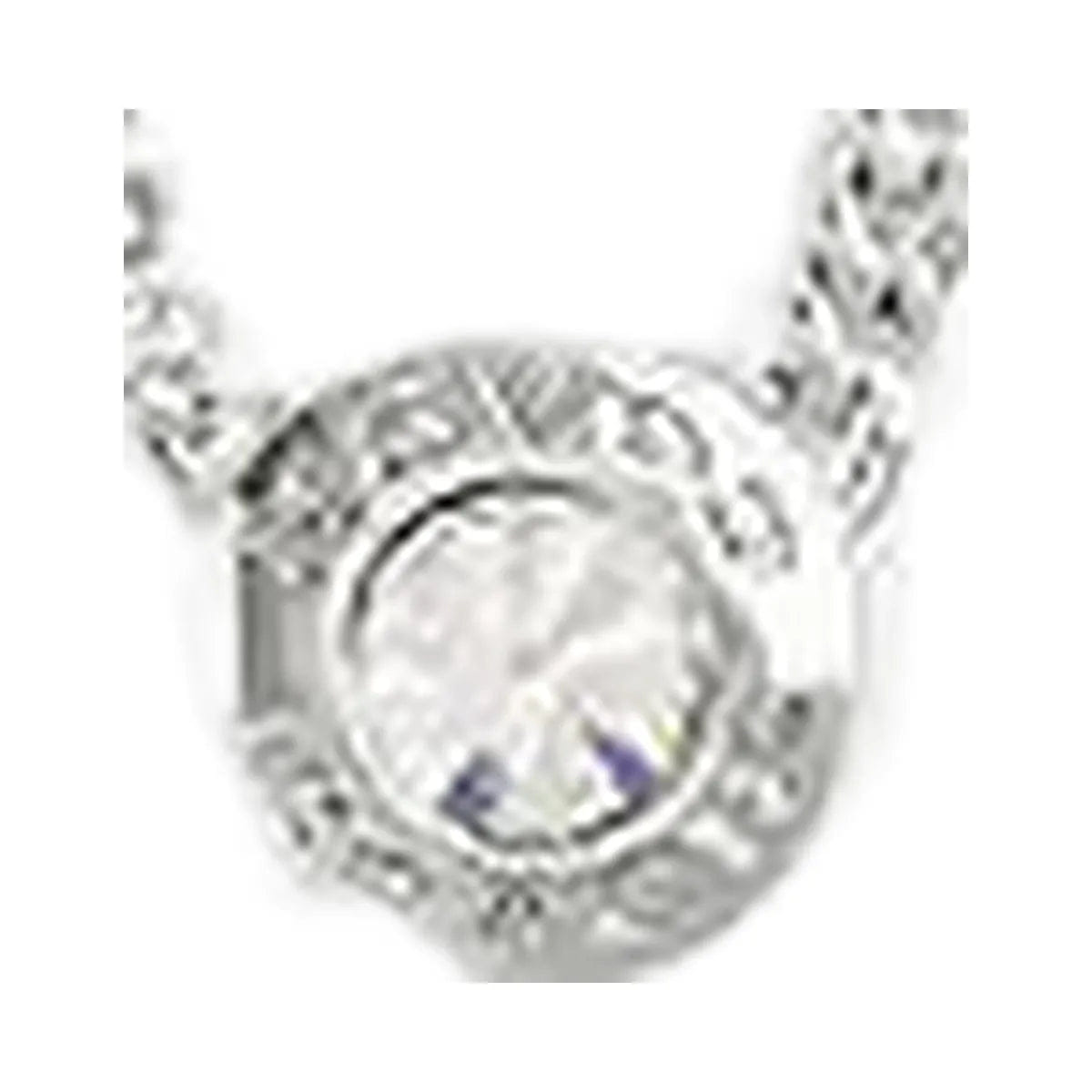 Coach Open Circle Chain Pendant Necklace Silver