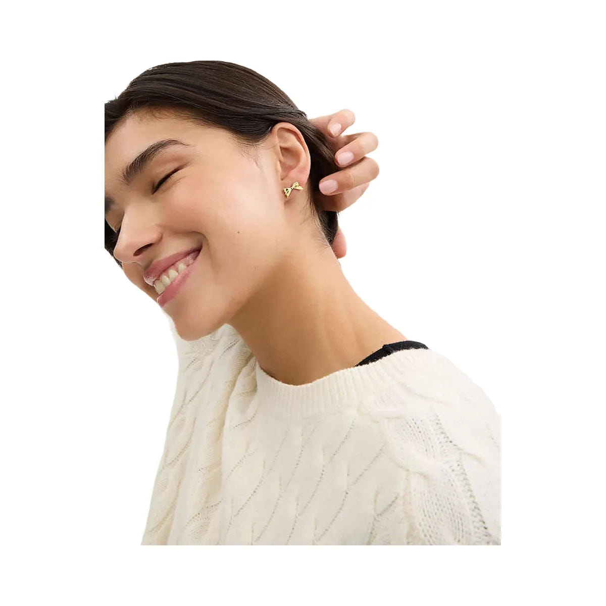 Coach Mini Bow Stud Earrings Gold