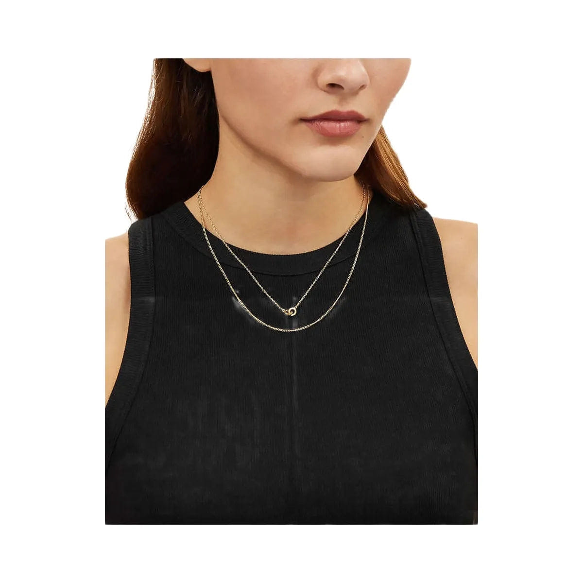 Coach Delicate Interlocking Layered Necklace Gold