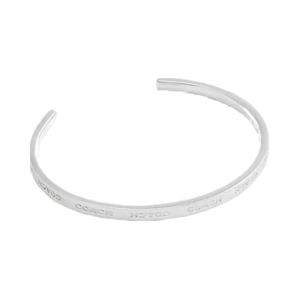 Coach Coach Thin Cuff Bracelet Silver
