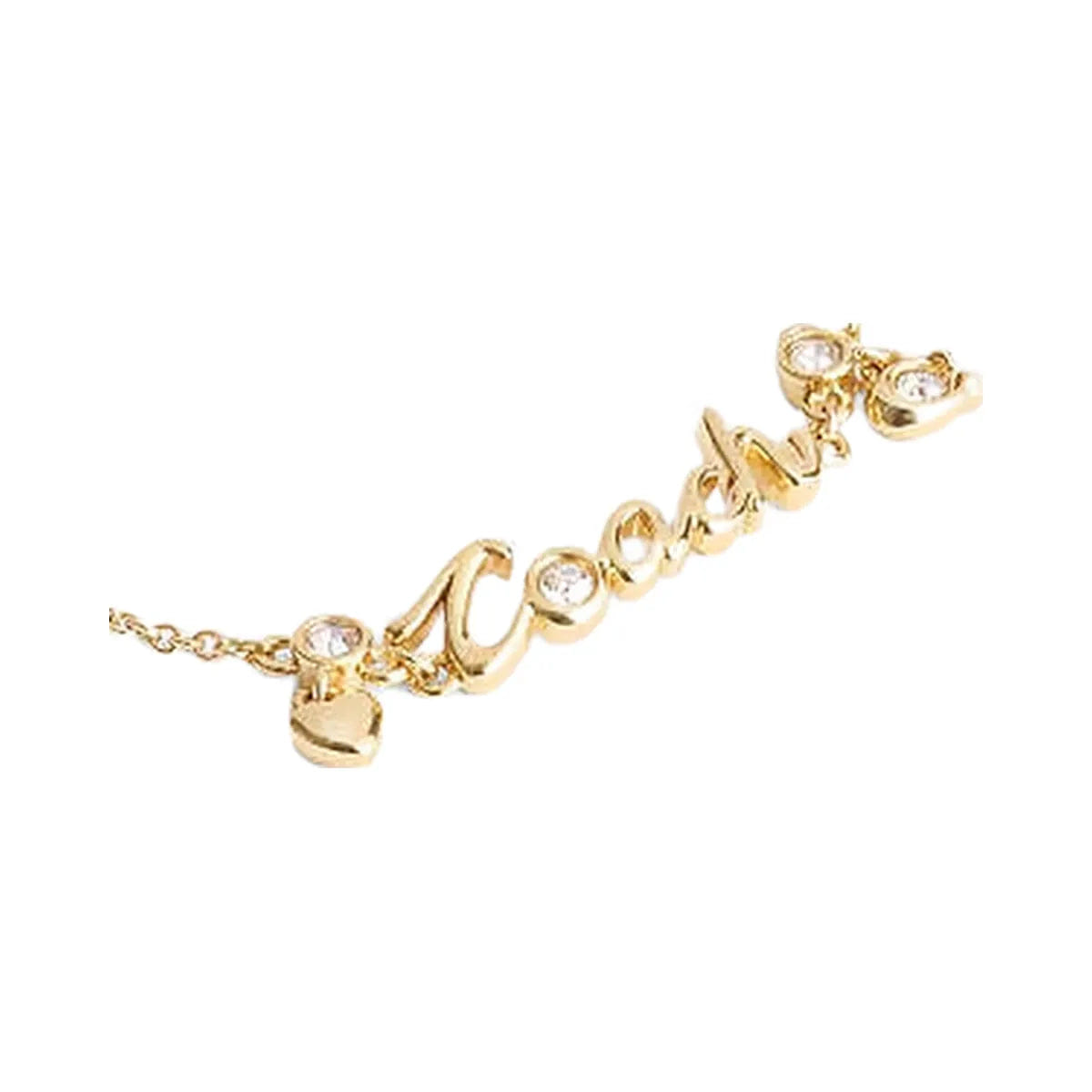 Coach Coach Script Heart Slider Bracelet Gold