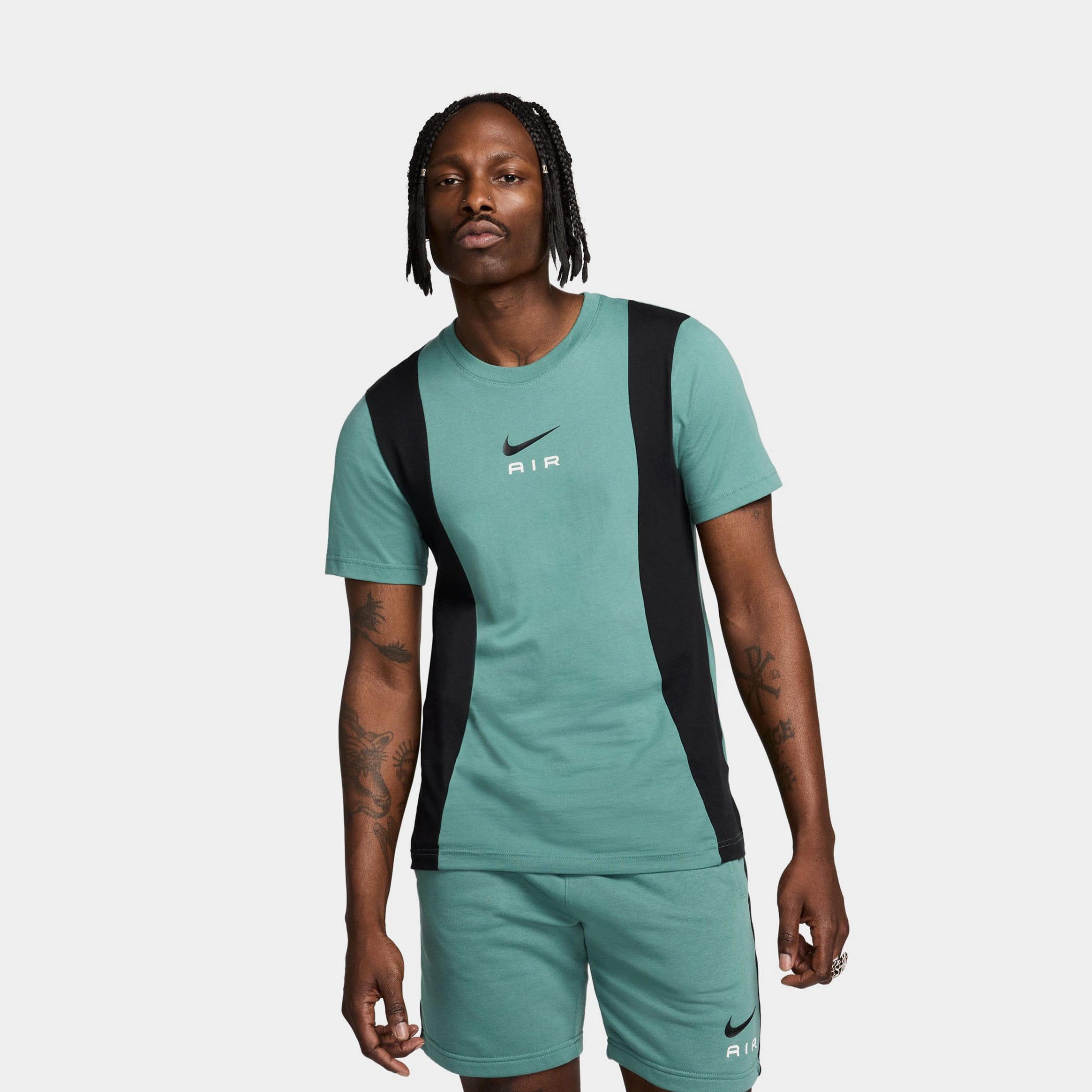 Nike Air Fit Mens Short Sleeve Shirt (Black/Green)