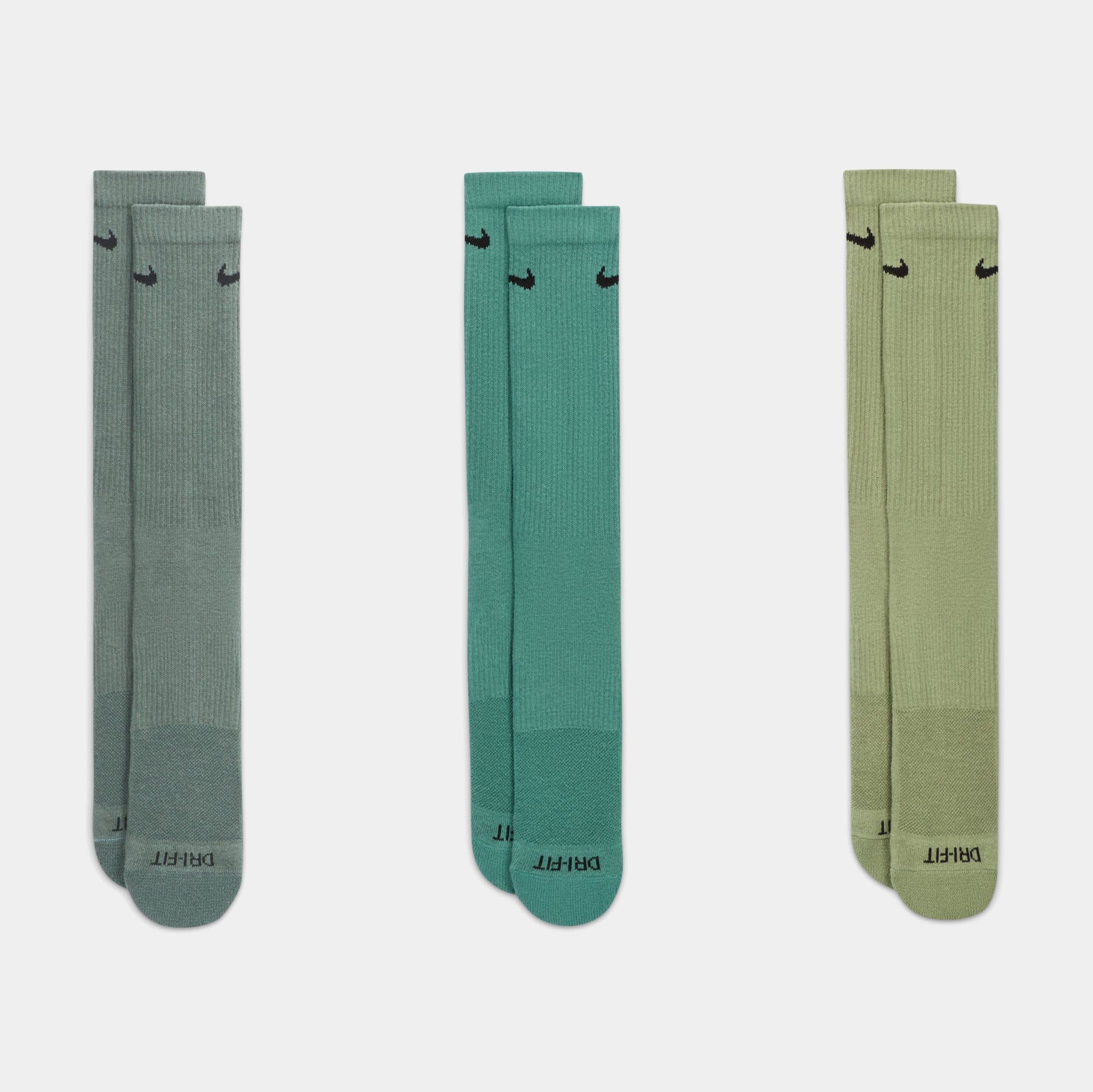Nike Everyday Plus Cushioned Crew Mens Socks (Green/Multi)