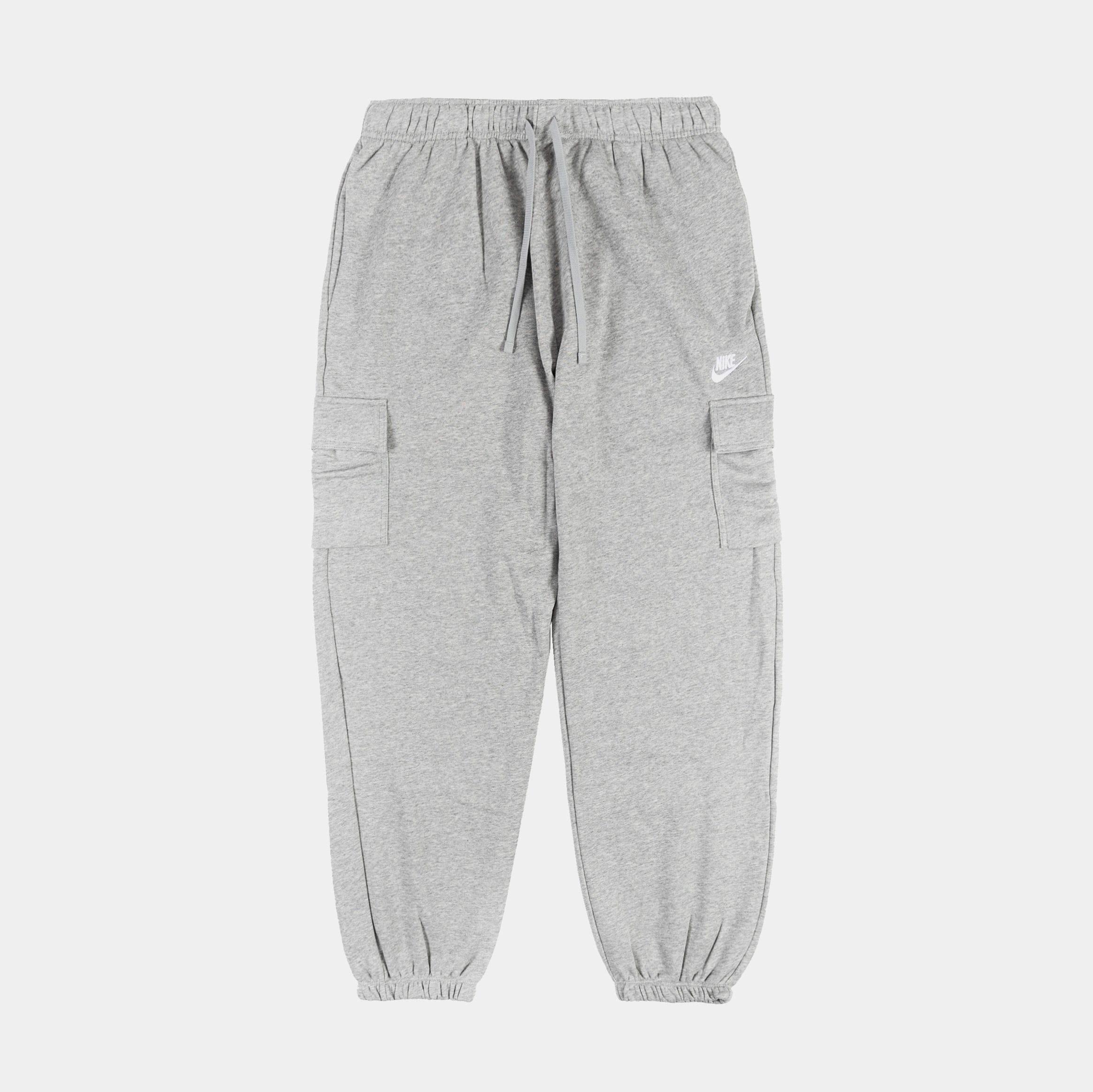 Nike Club Fleece Mid - Rise Cargo Womens Pants (Grey/White)