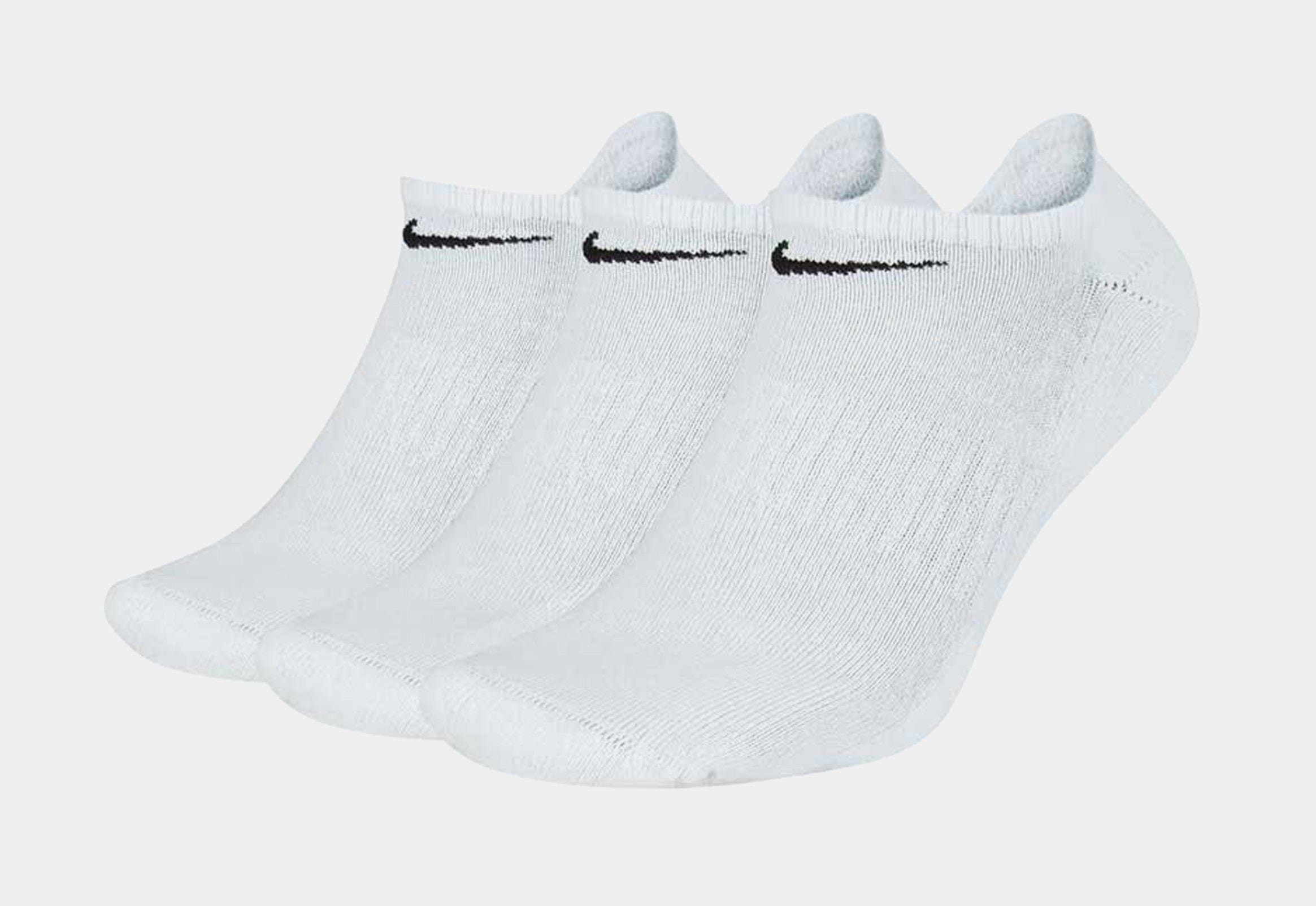 Nike 3pk Everyday No Show Mens Socks (White)