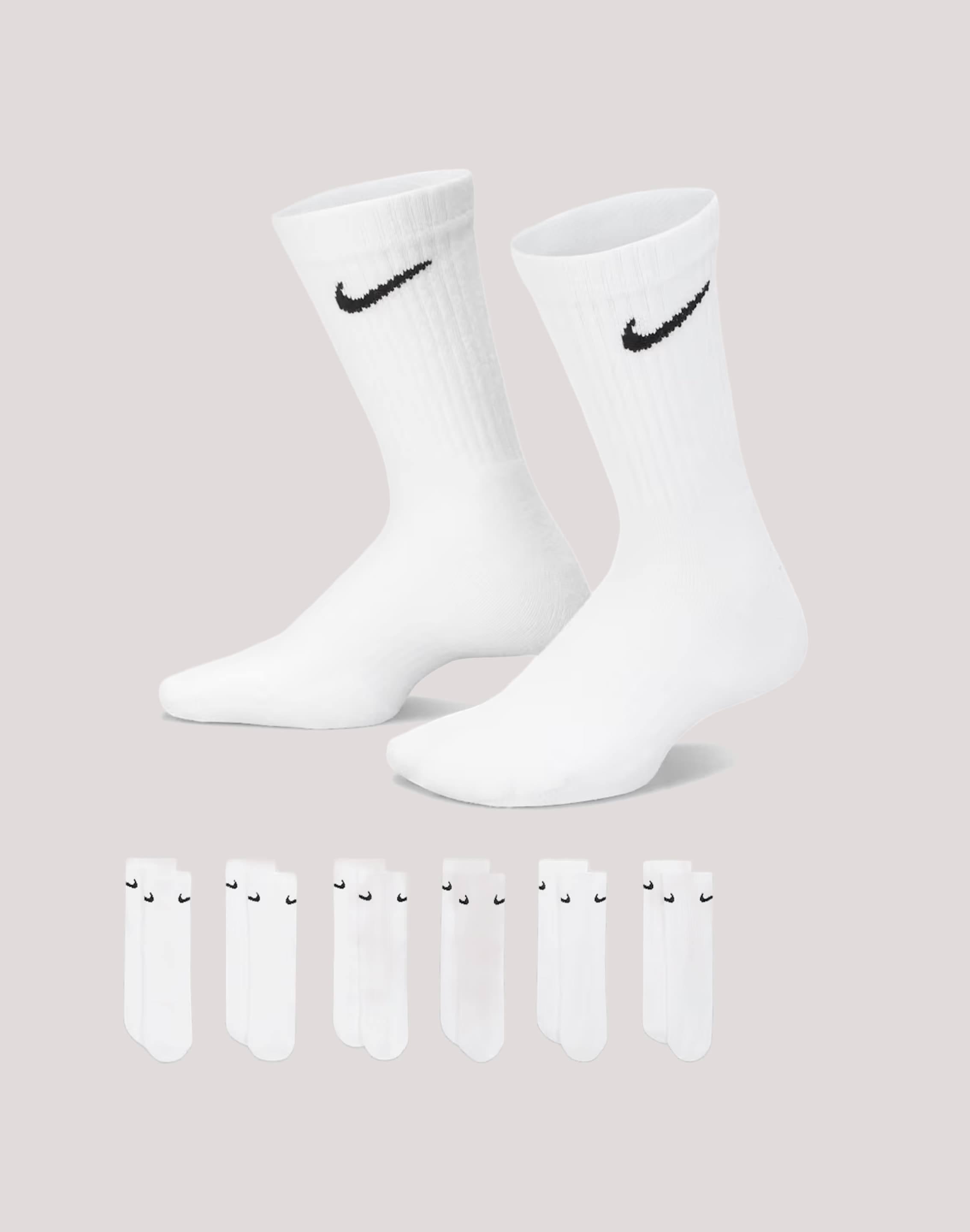 Nike Everyday Cushioned Crew Socks 6 - Pack Grade - School