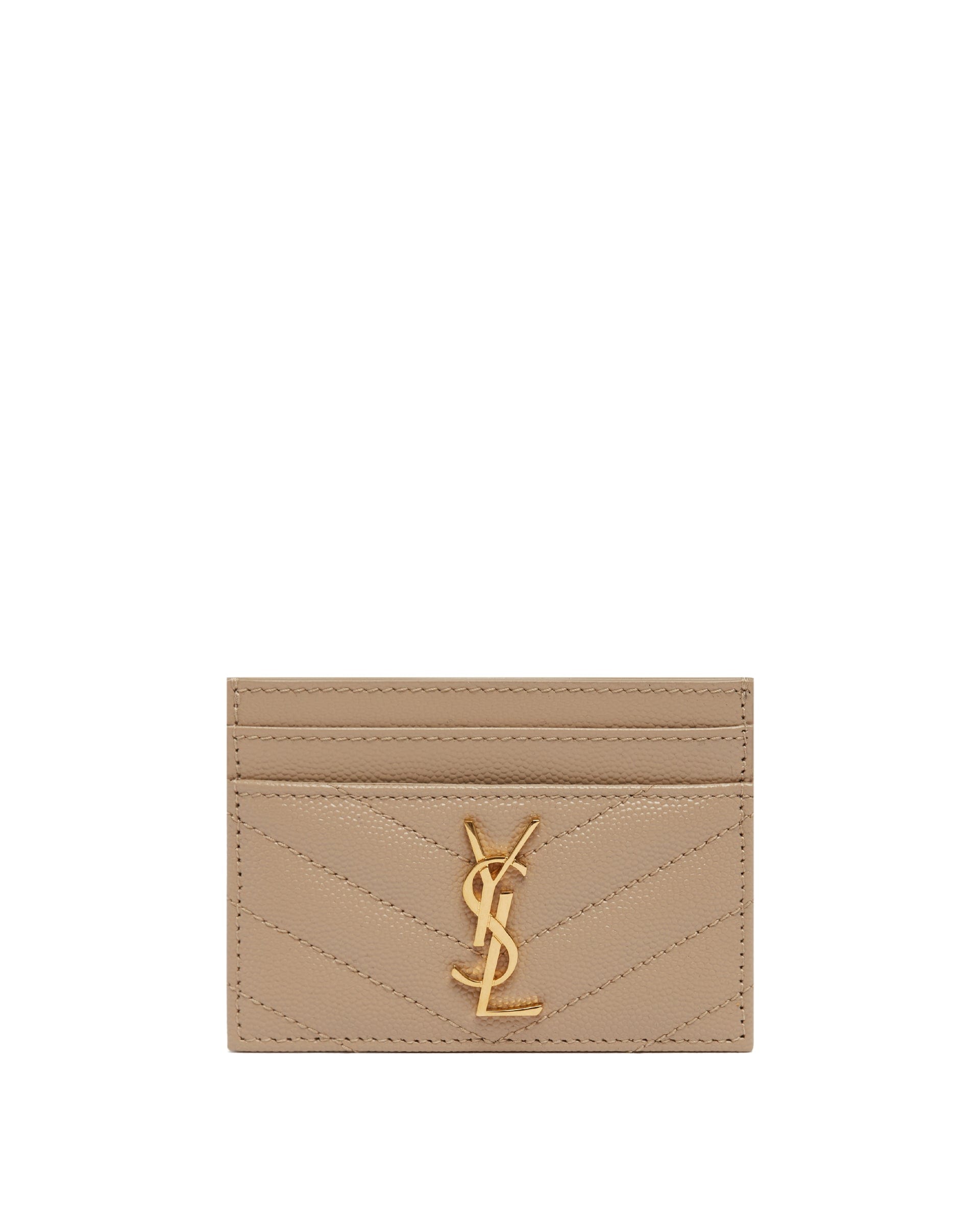 Saint Laurent Portacarte Cassandre Beige