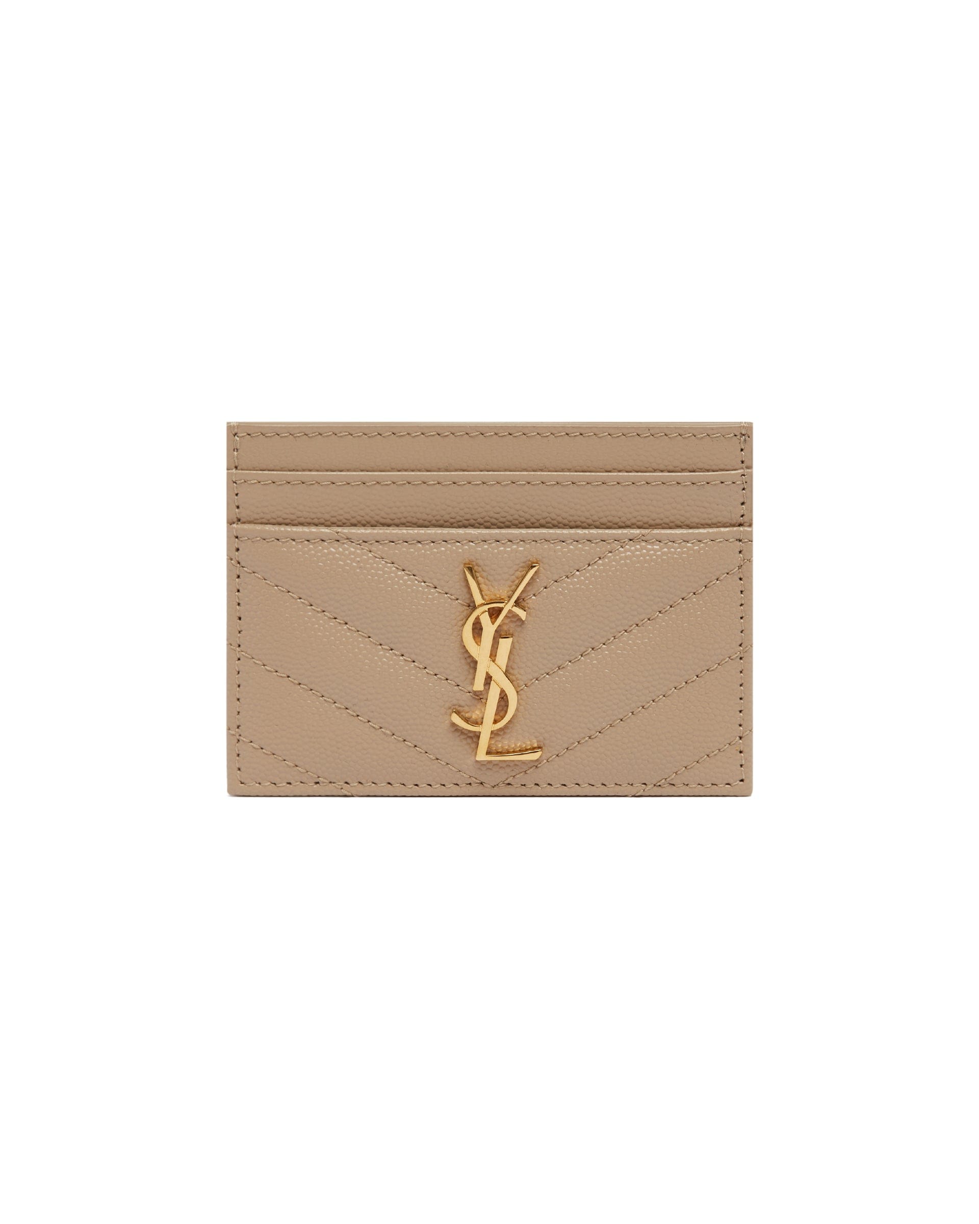 Saint Laurent Portacarte Cassandre Beige