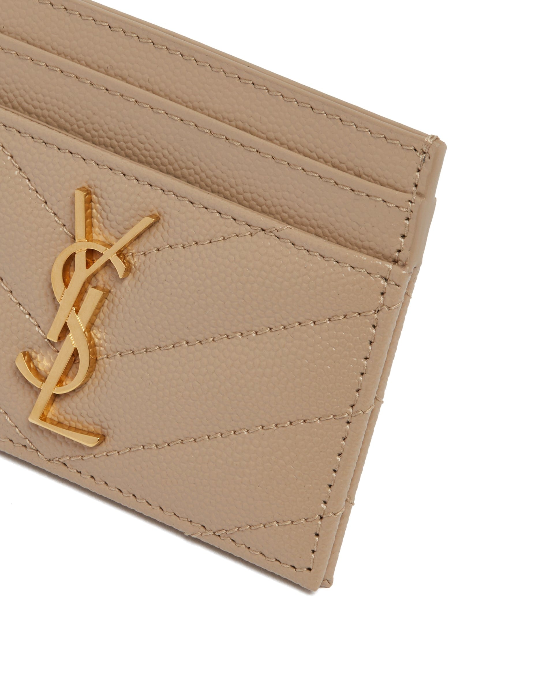 Saint Laurent Portacarte Cassandre Beige