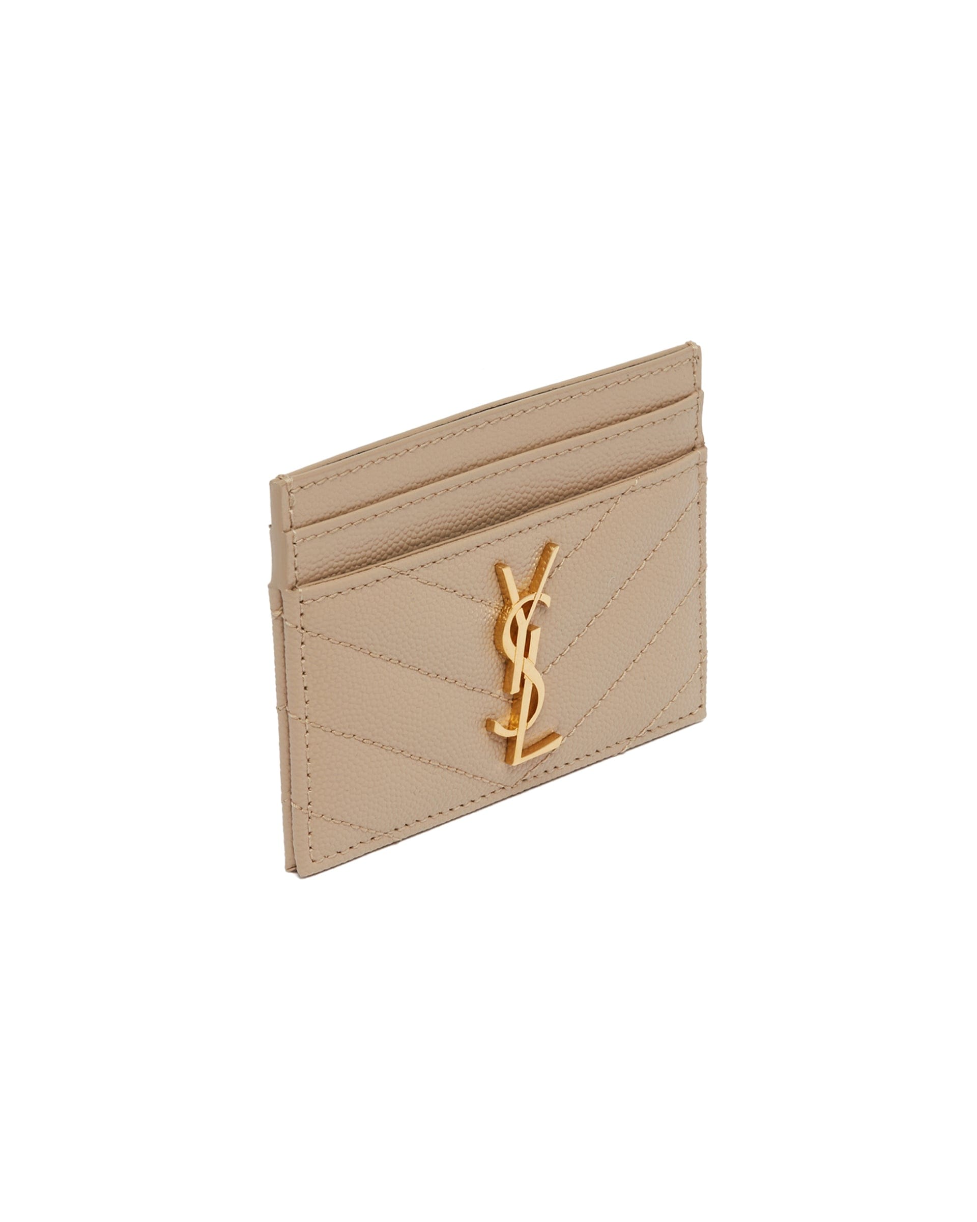 Saint Laurent Portacarte Cassandre Beige