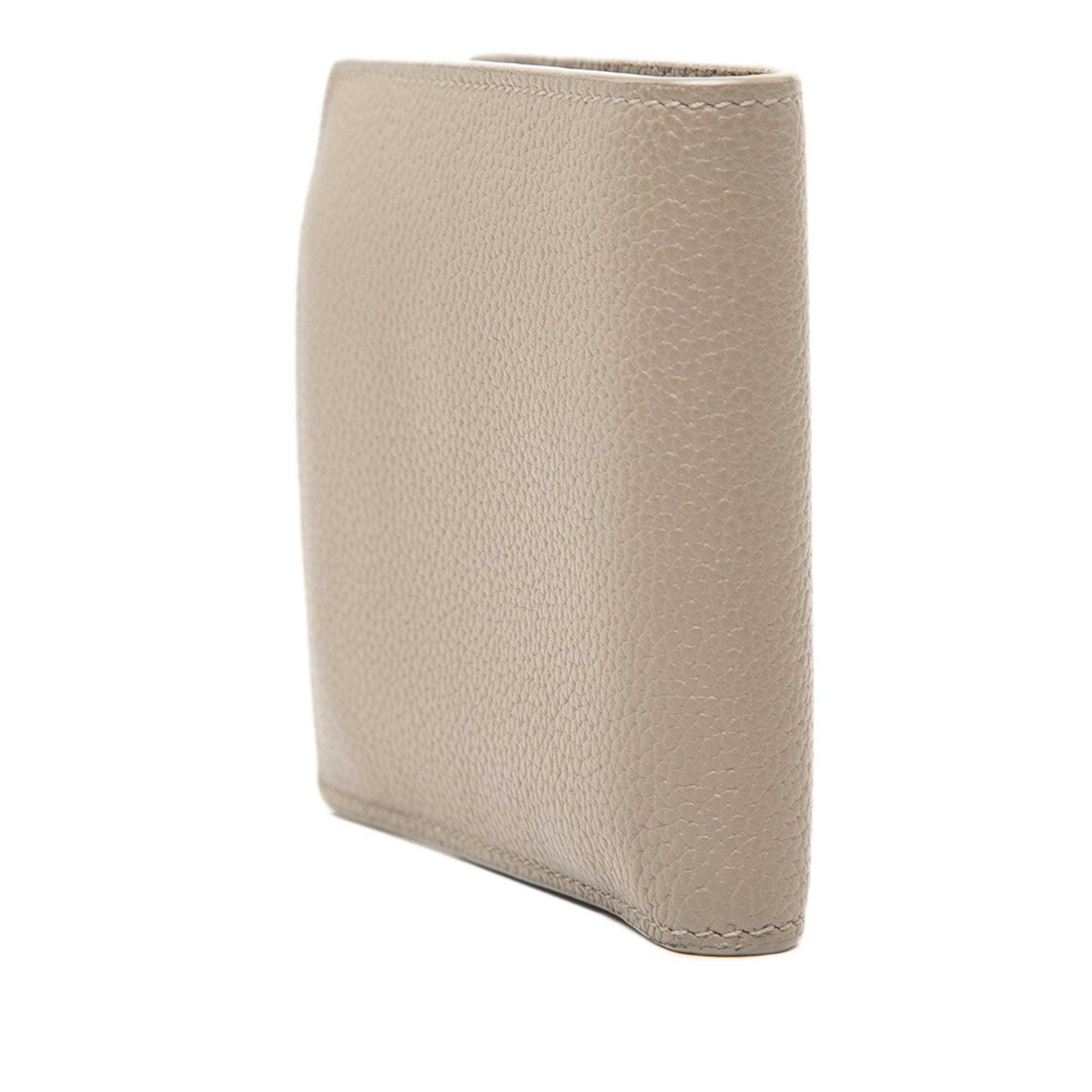 Saint Laurent Grained Leather Tiny Cassandre Bifold Wallet