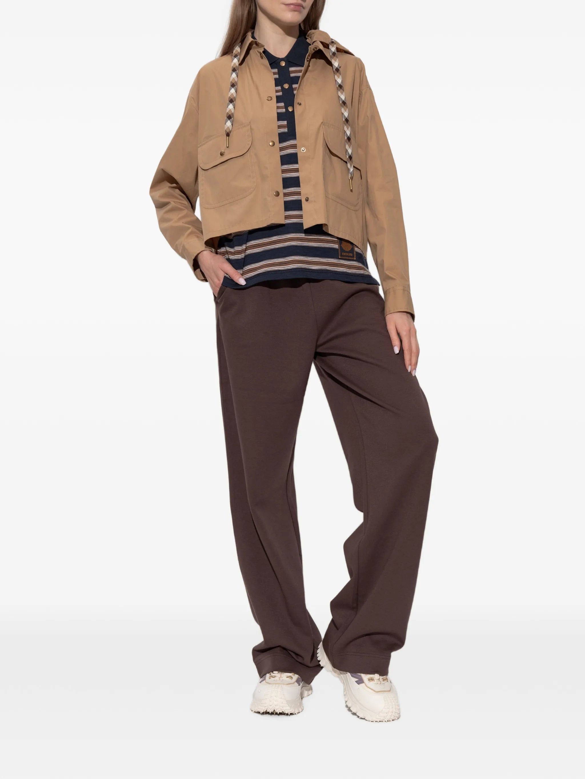 Moncler hooded cropped jacket