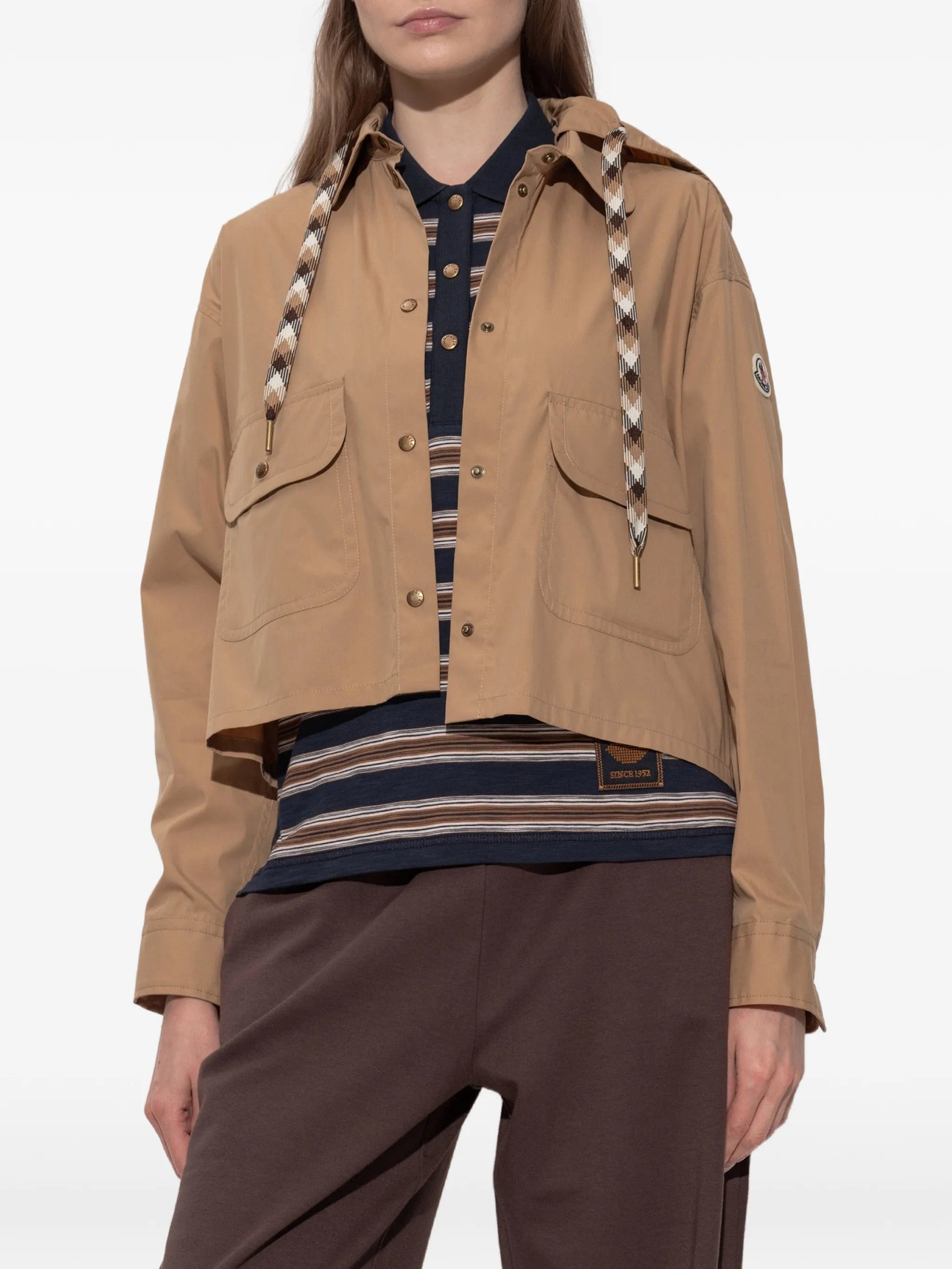 Moncler hooded cropped jacket