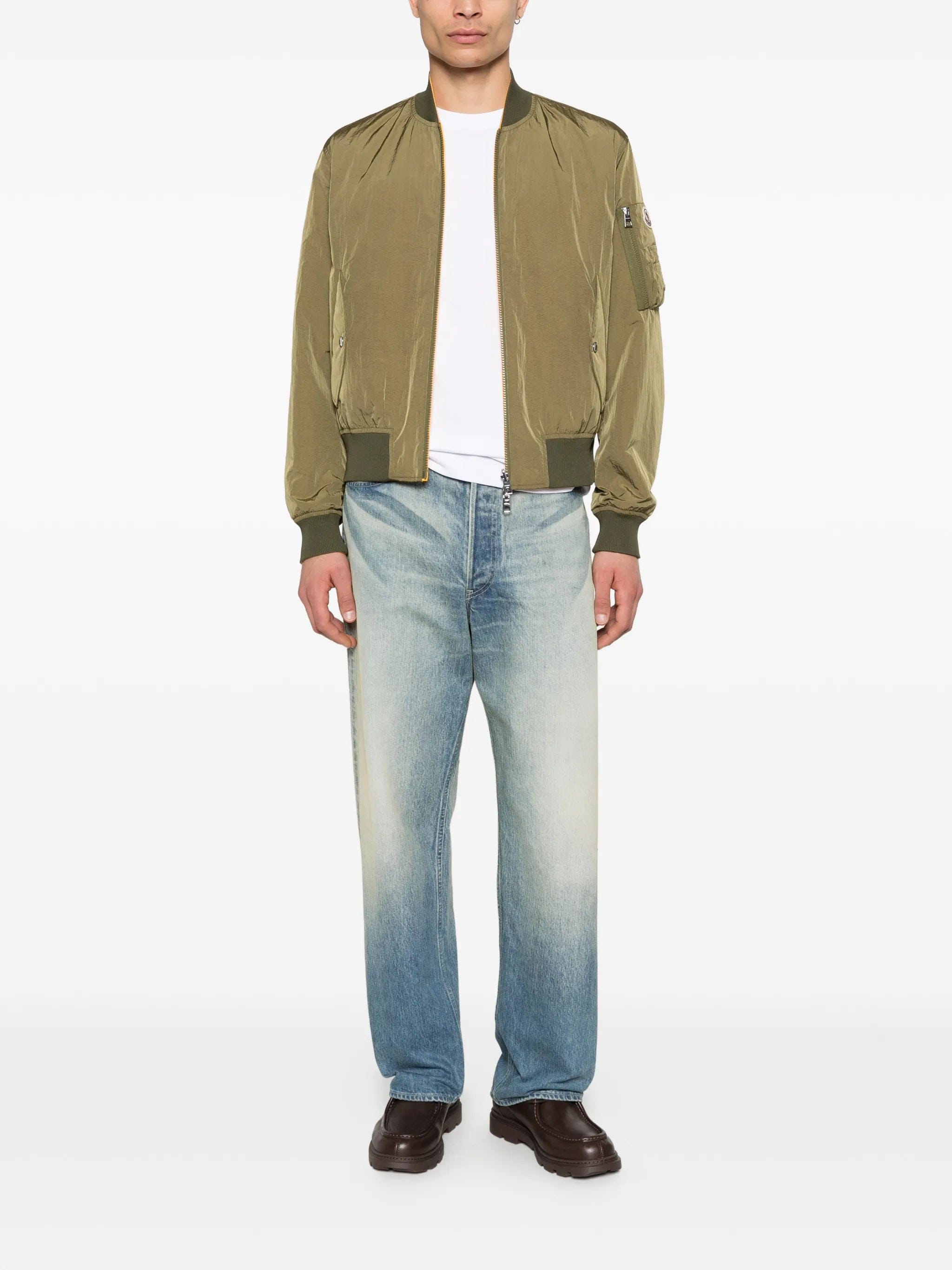 Moncler reversible logo - patch bomber jacket