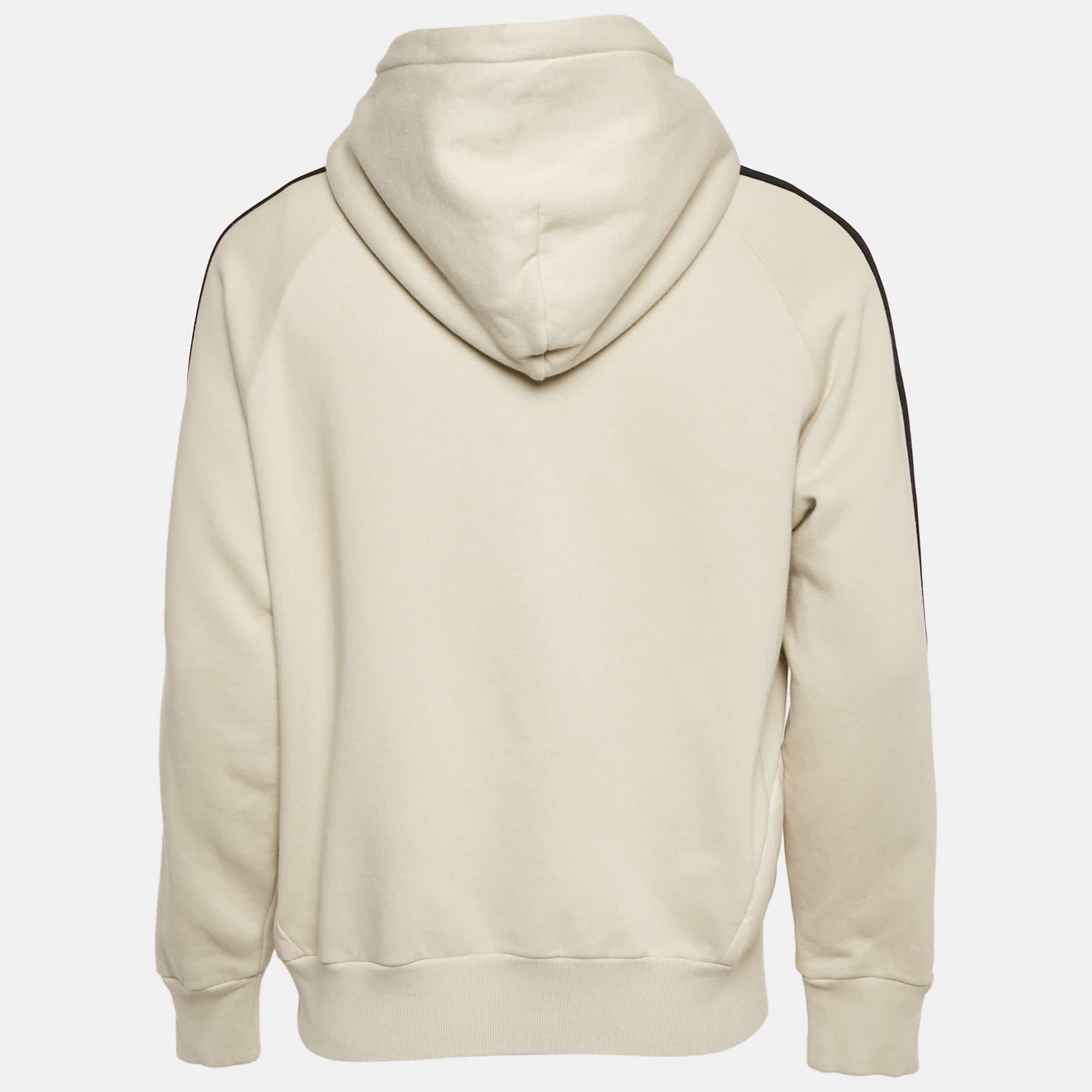 Moncler x Adidas Grey Cotton And Puffer Trim Hoodie
