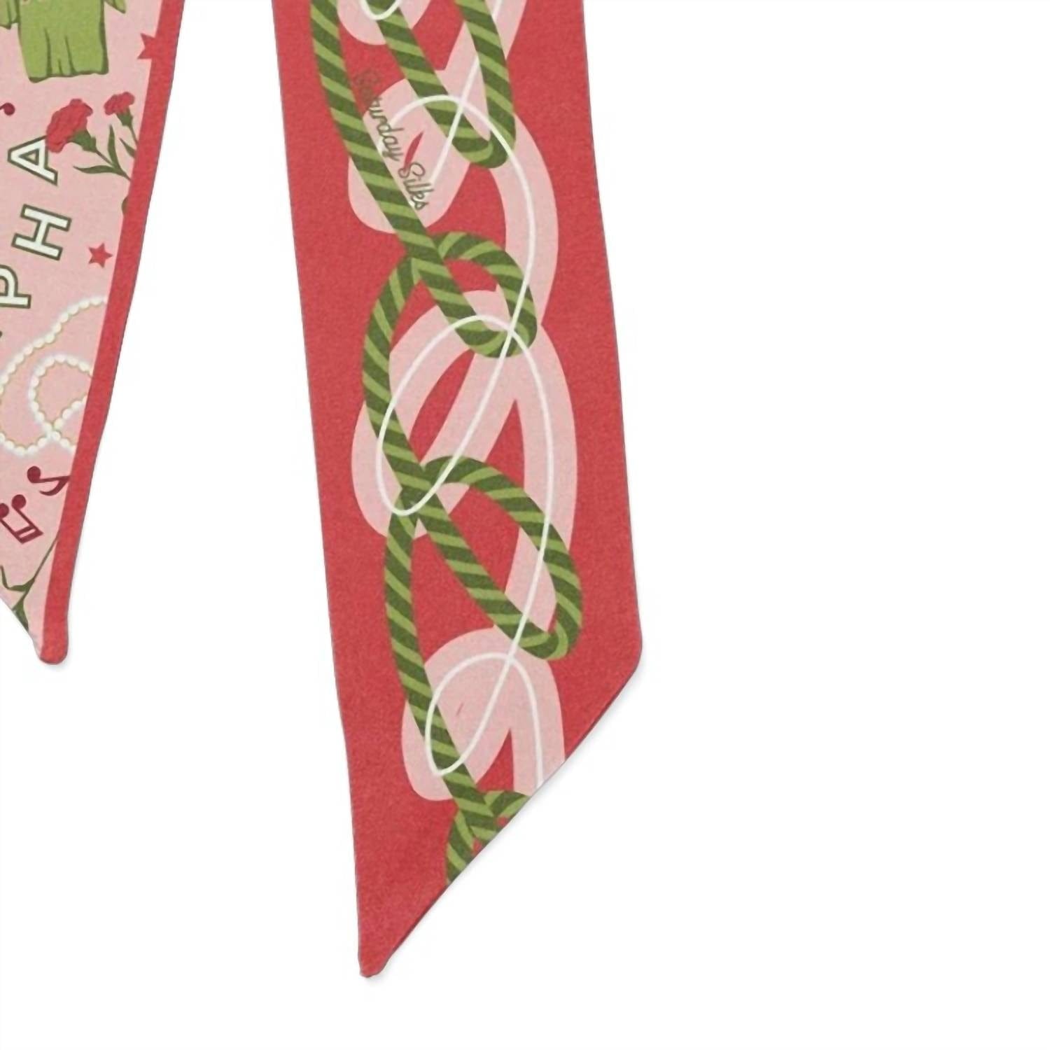 Omega Women's Alpha Chi Omega Twilly Scarf In Pink