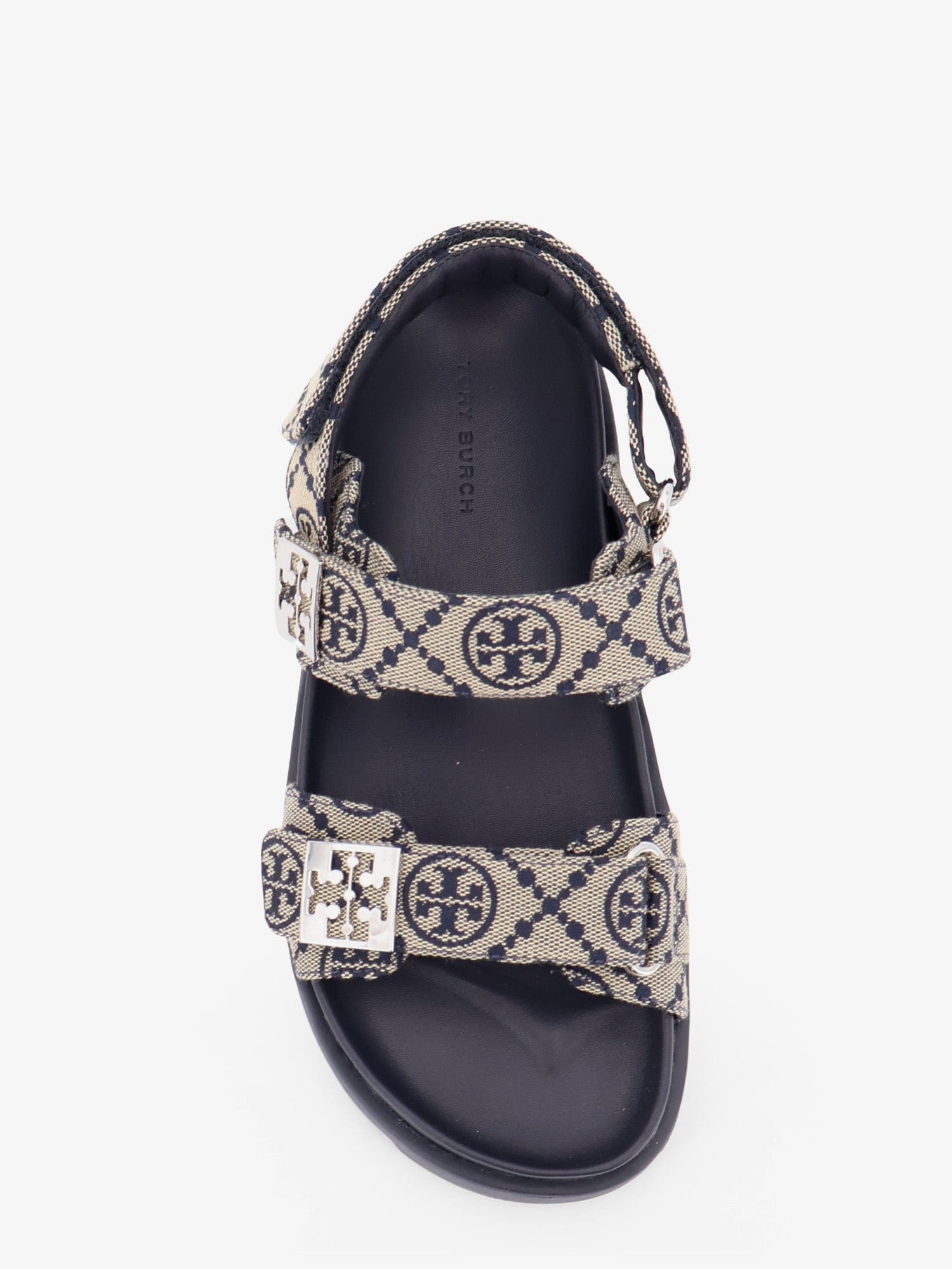 Tory Burch T Mono Perfect Monogram fabric sandals