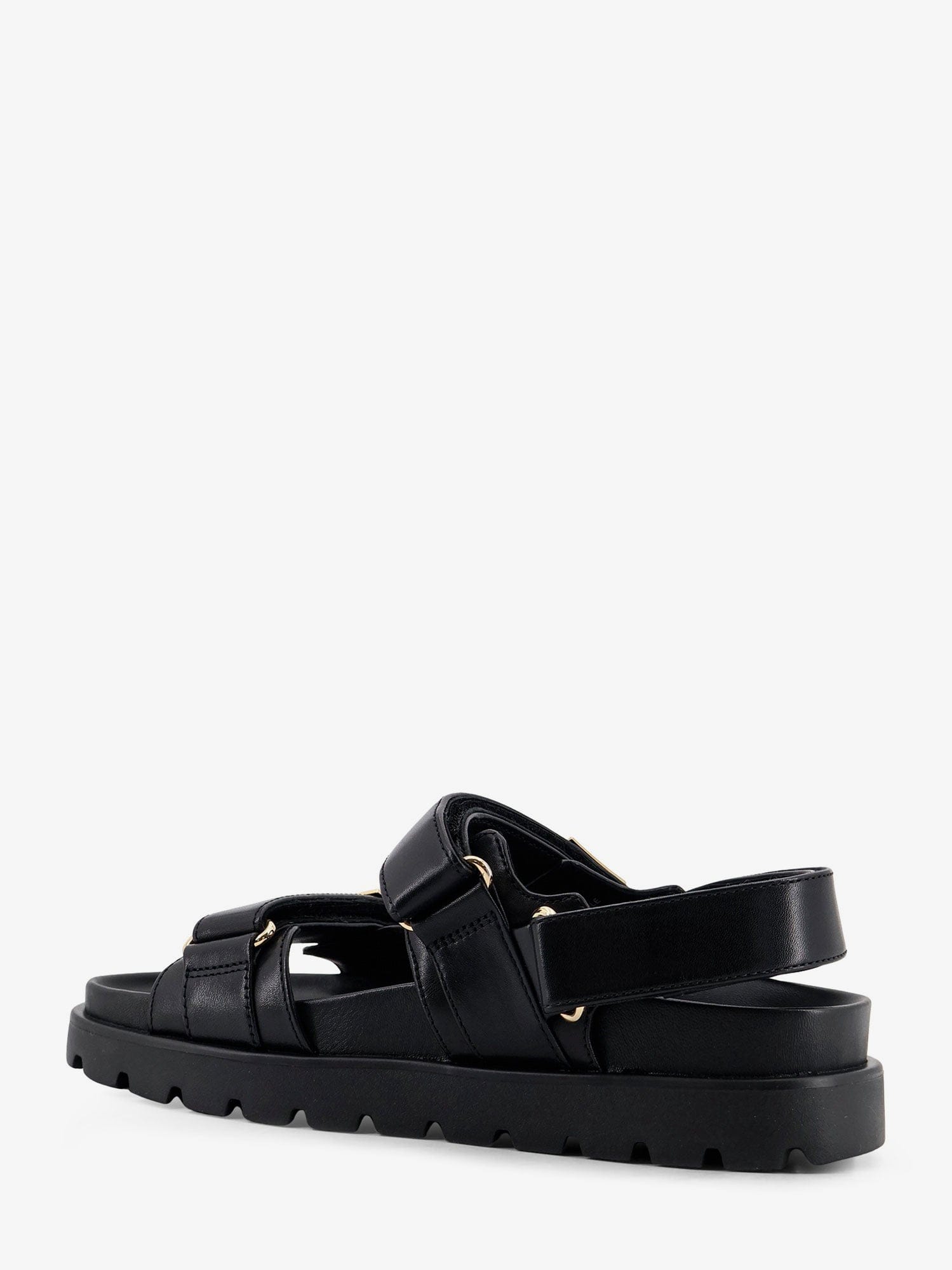 Tory Burch Mellow leather sandals with metal logo on the side