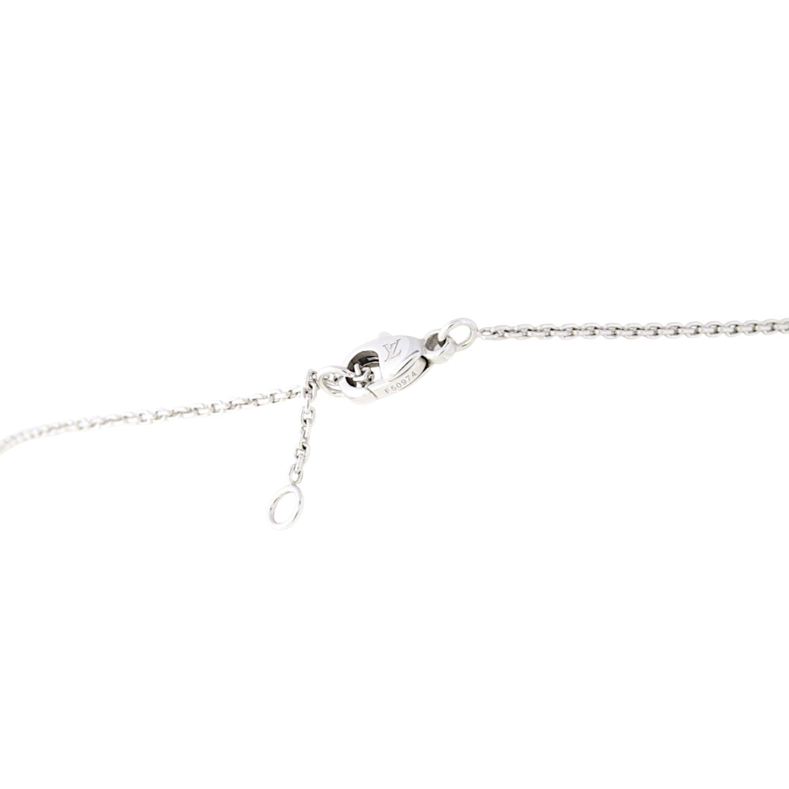 Louis Vuitton Idylle Blossom Diamond 18k White Gold Pendant Necklace