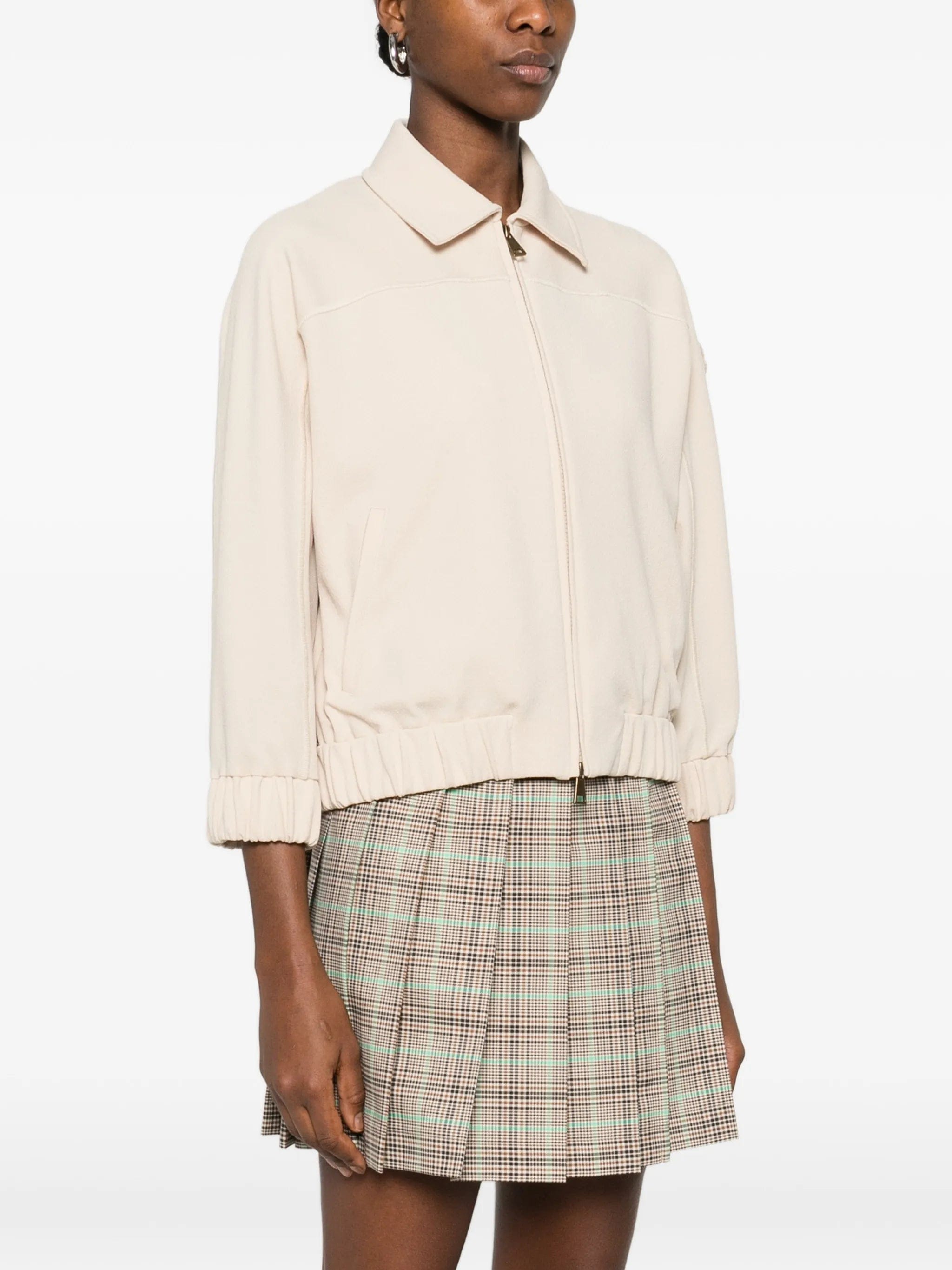 Moncler zip - up tonal - logo bomber jacket