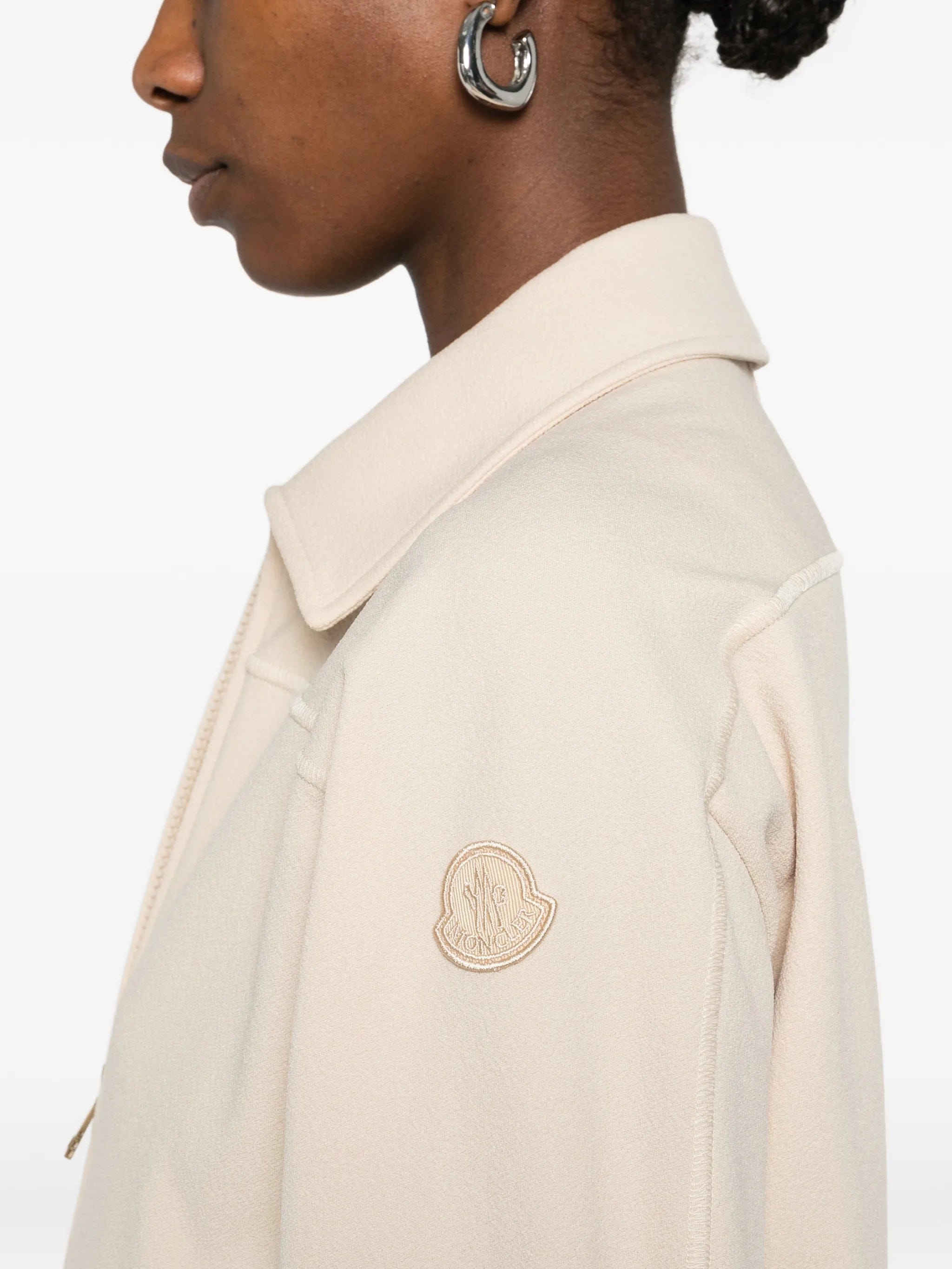 Moncler zip - up tonal - logo bomber jacket