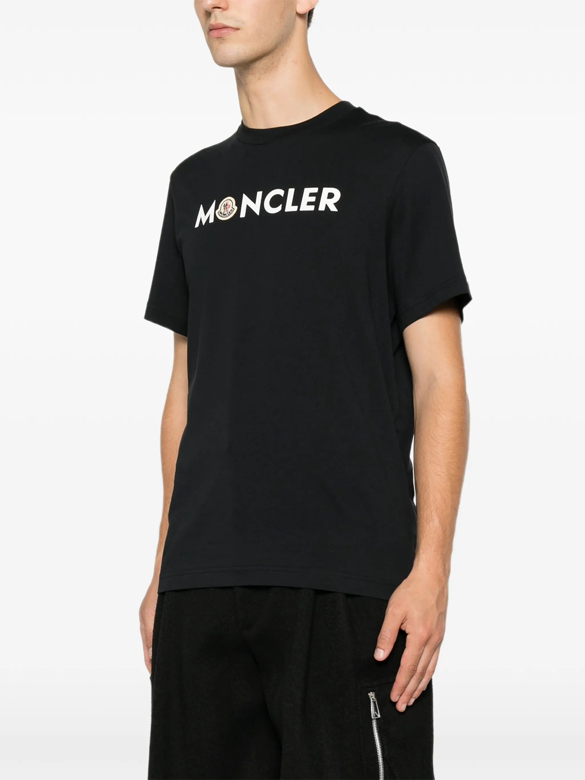 Moncler logo - print cotton T - shirt