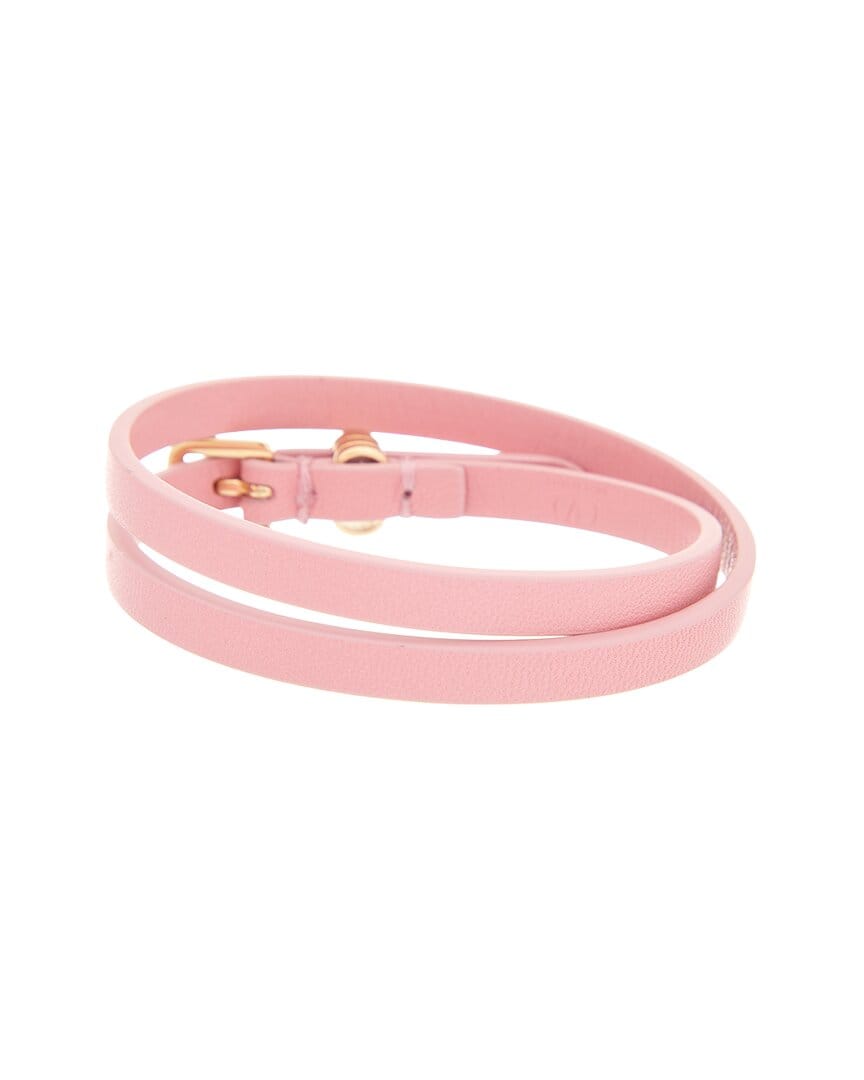 Valentino Vlogo Signature Leather Bracelet