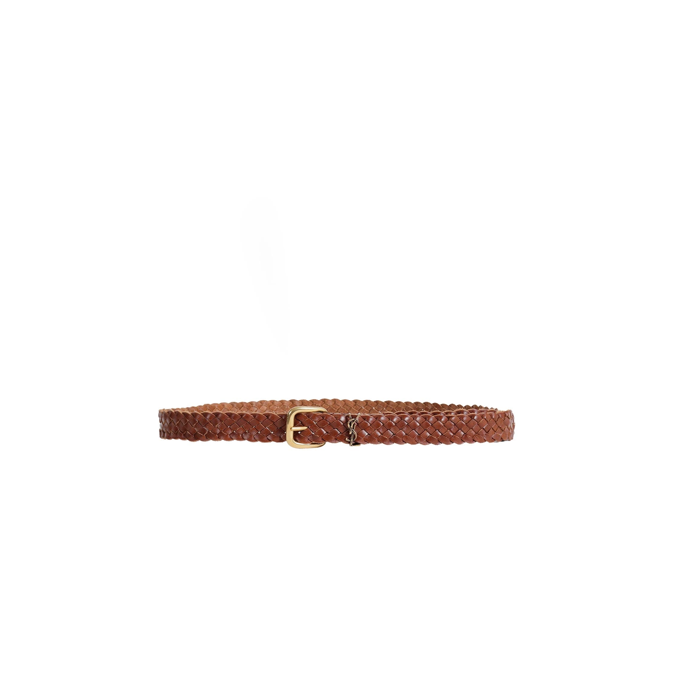 Saint Laurent Cassandre Rectangular Buckle Belt
