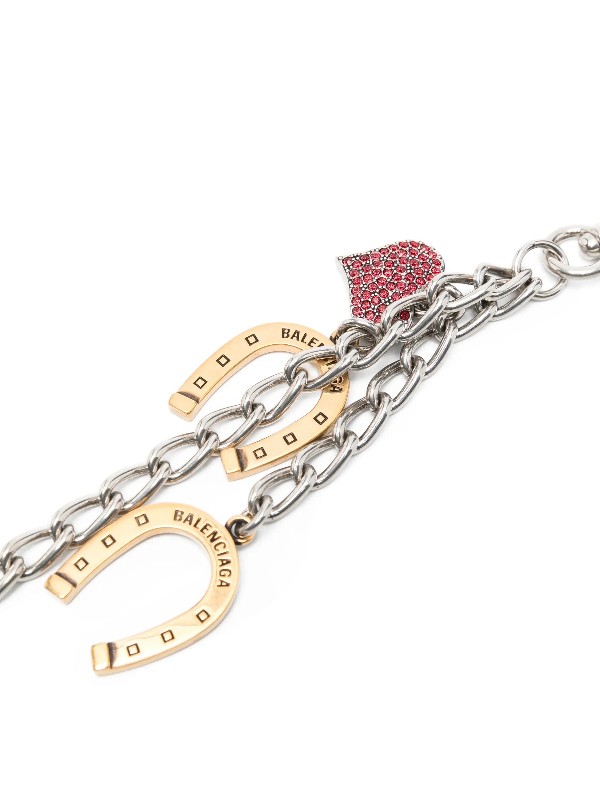Balenciaga horseshoe heart keyring