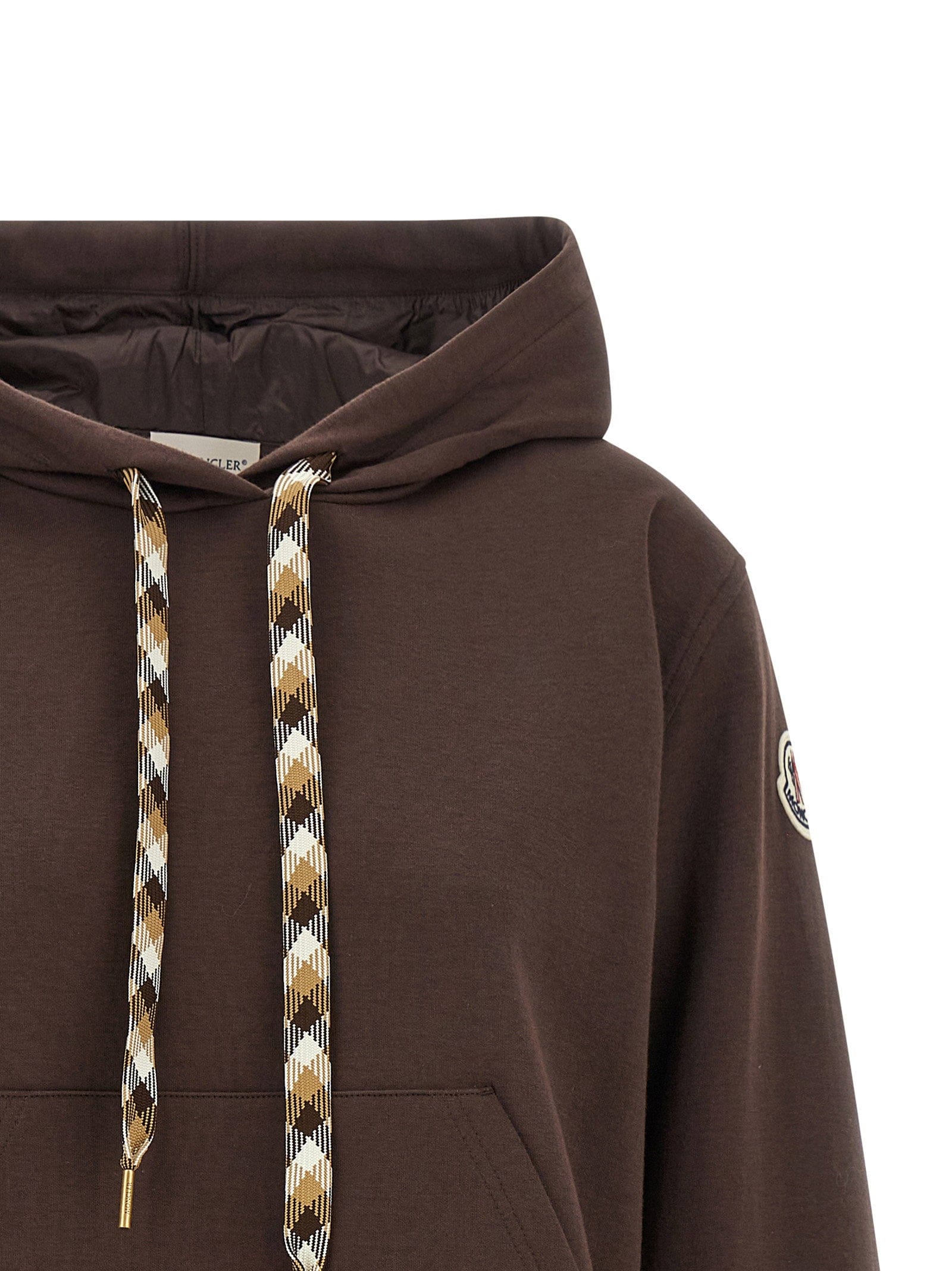 Moncler Cotton - Blend Double - Knit Hoodie — Brown