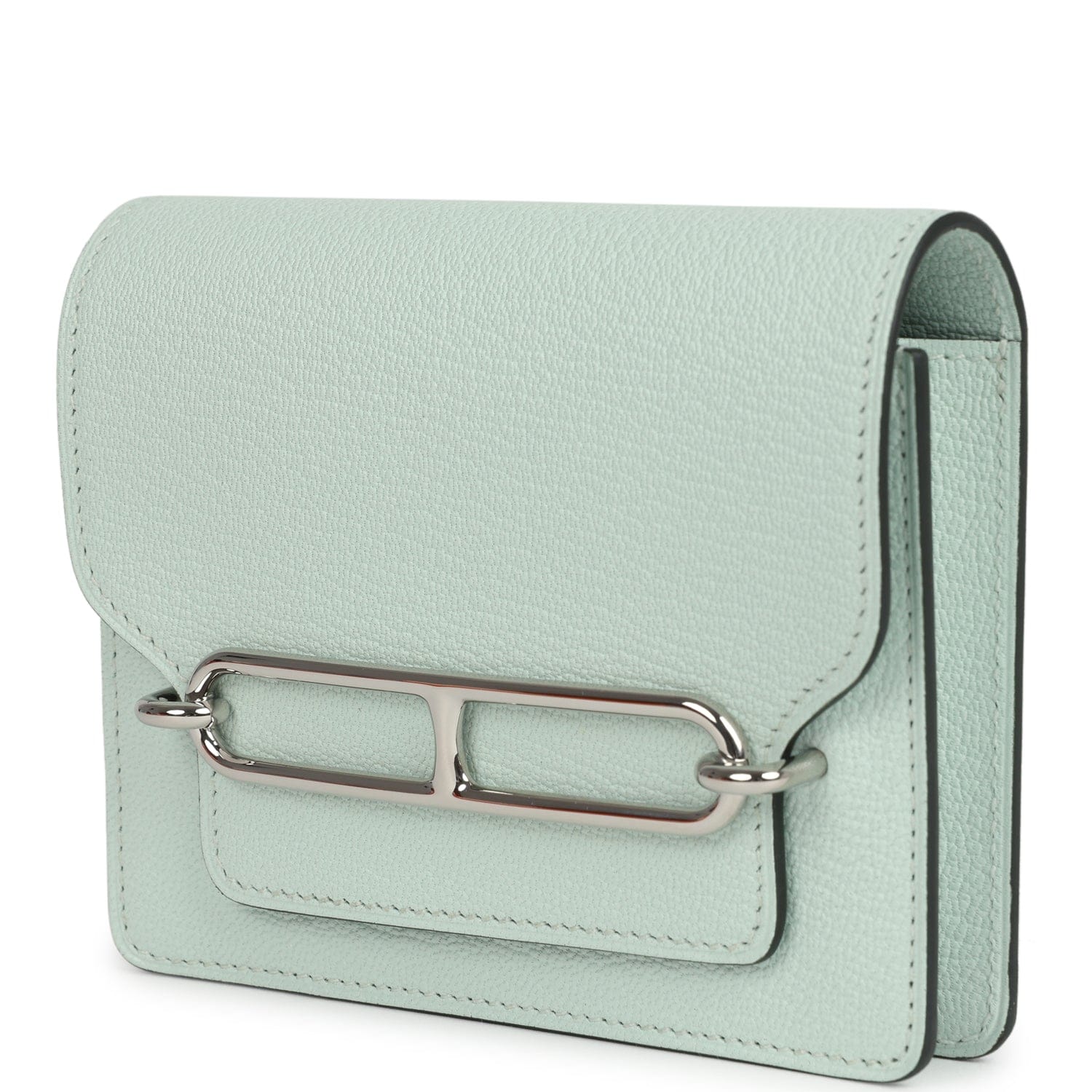 Hermes Roulis Slim Wallet Vert Peppermint Chevre Palladium Hardware