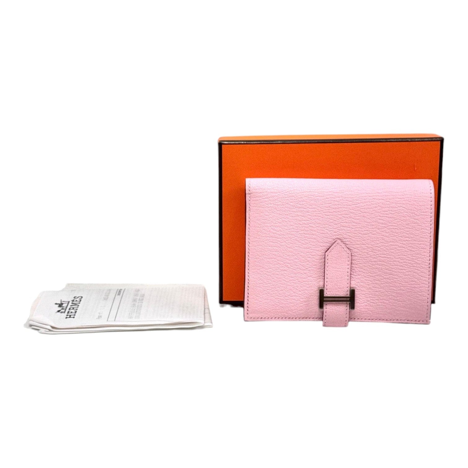 Hermes Short Wallet Bearn 3Q Rose Sakura