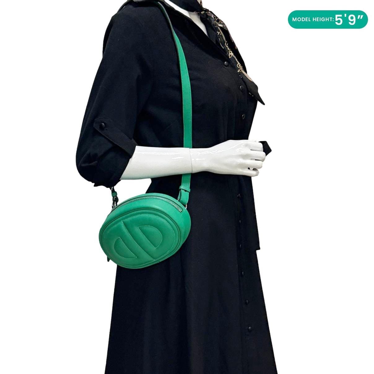 HERMES In The Loop Swift Leather Belt Bag Green