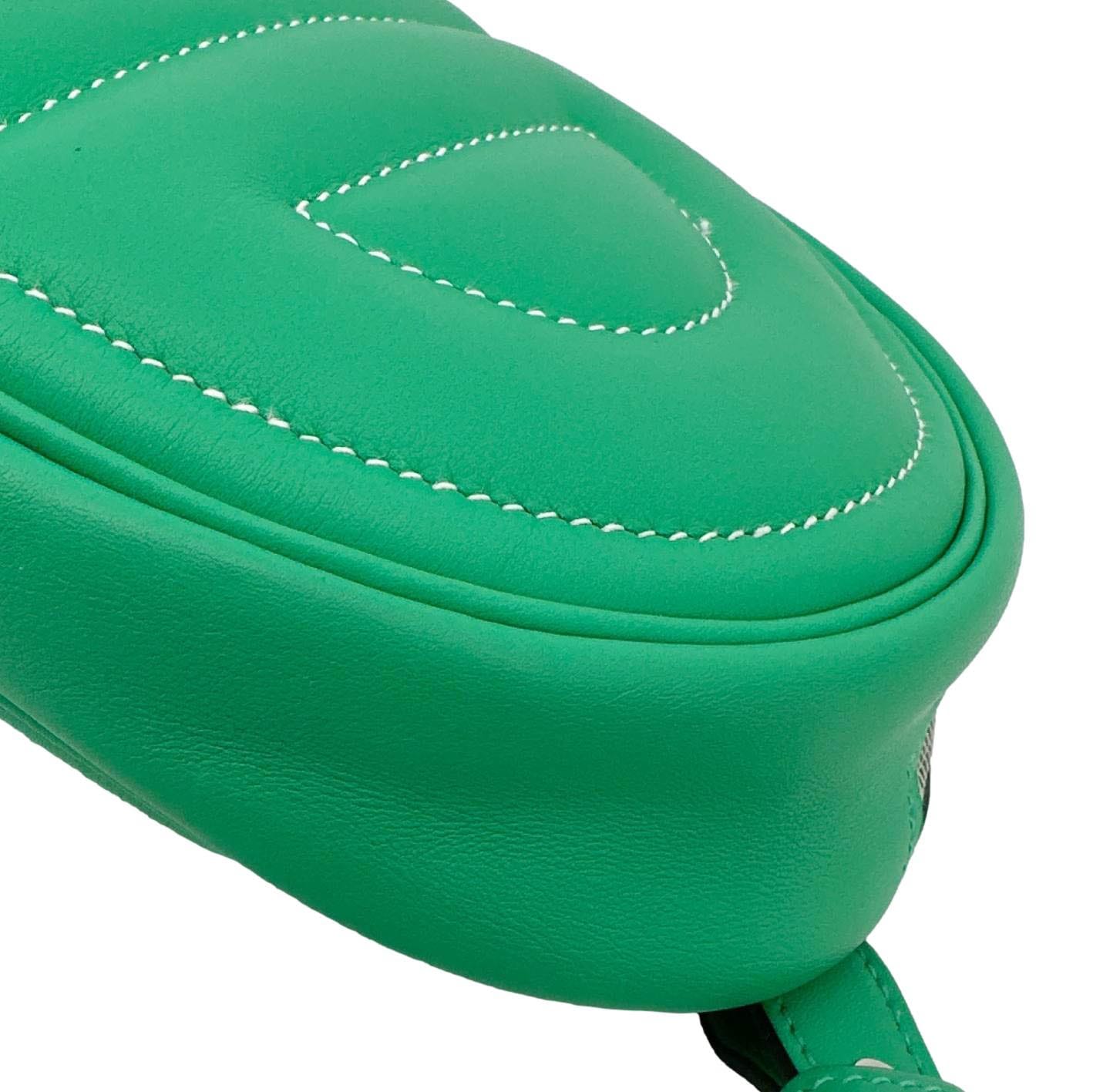 HERMES In The Loop Swift Leather Belt Bag Green
