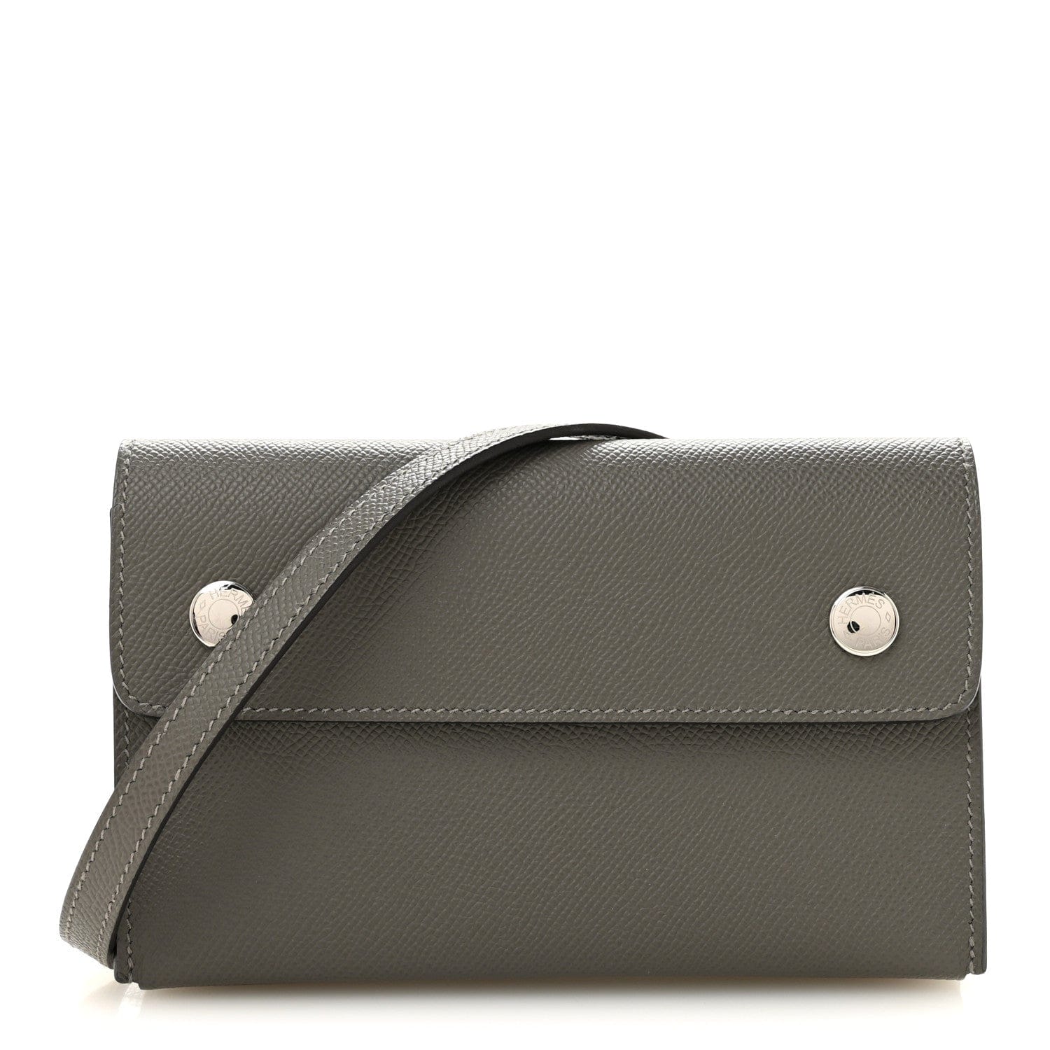 Hermes Epsom Hermesnap Wallet Gris Meyer