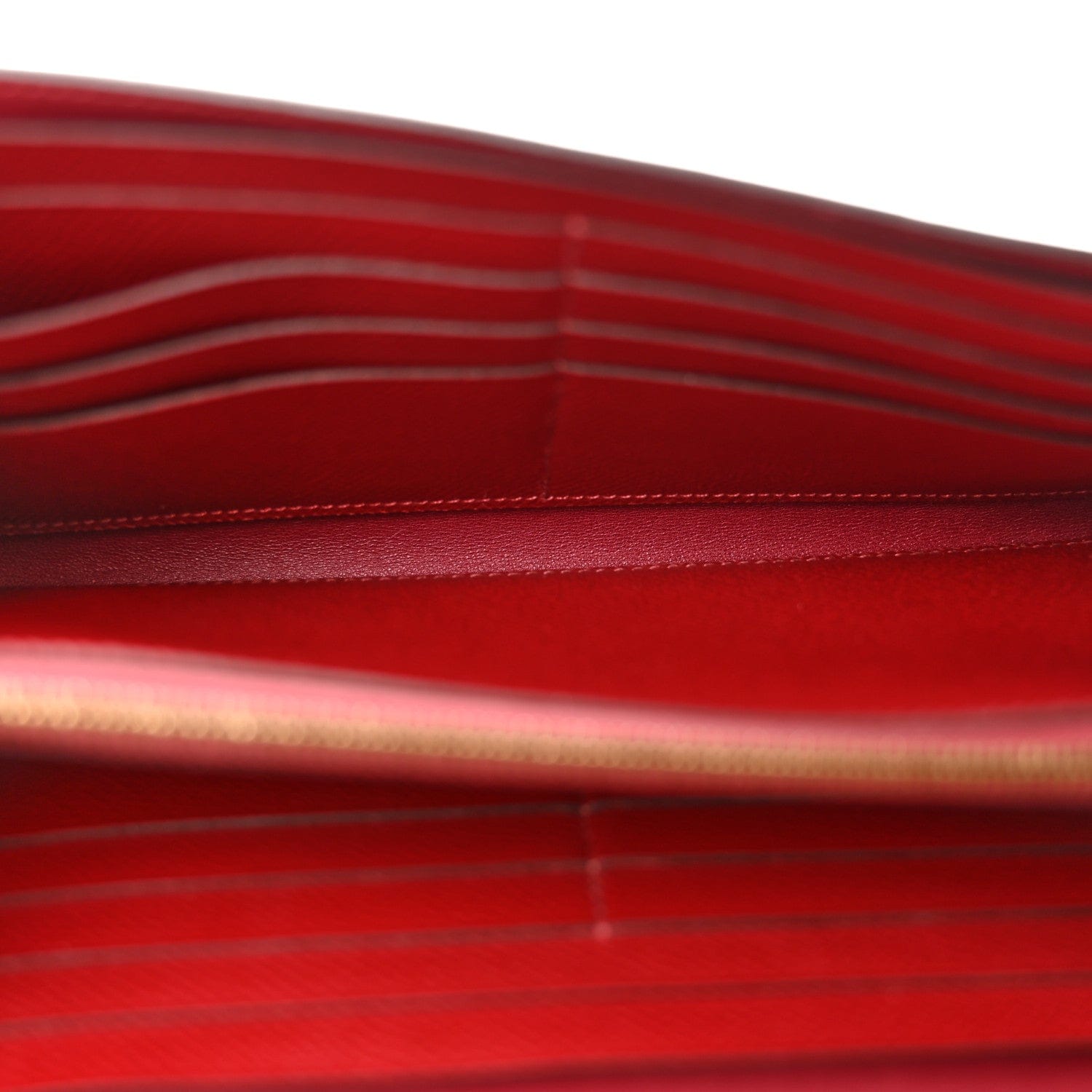 Hermes Epsom Enamel Constance Long Wallet Rouge Grenat