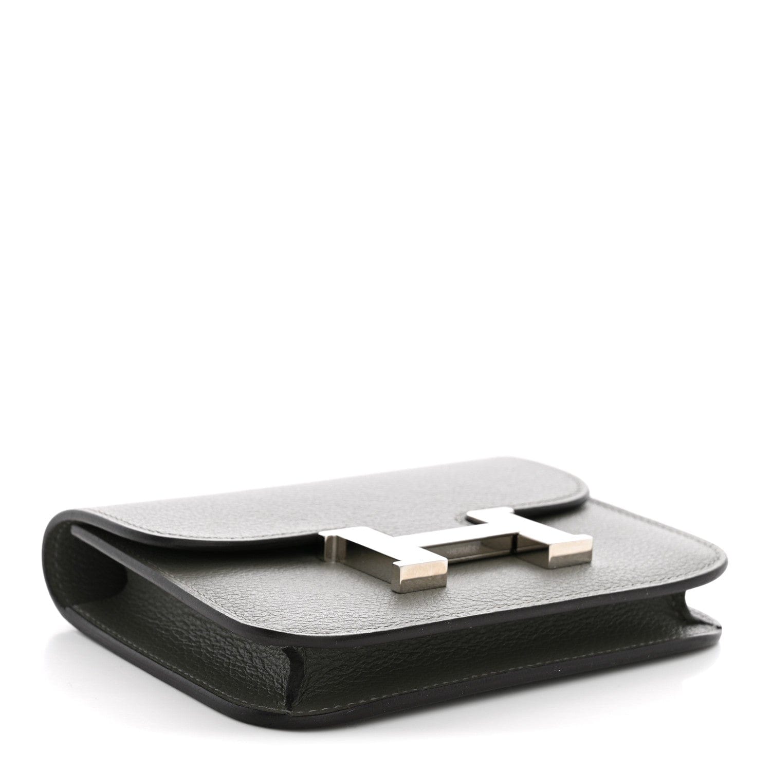 Hermes Evercolor Constance Slim Wallet Gris Meyer