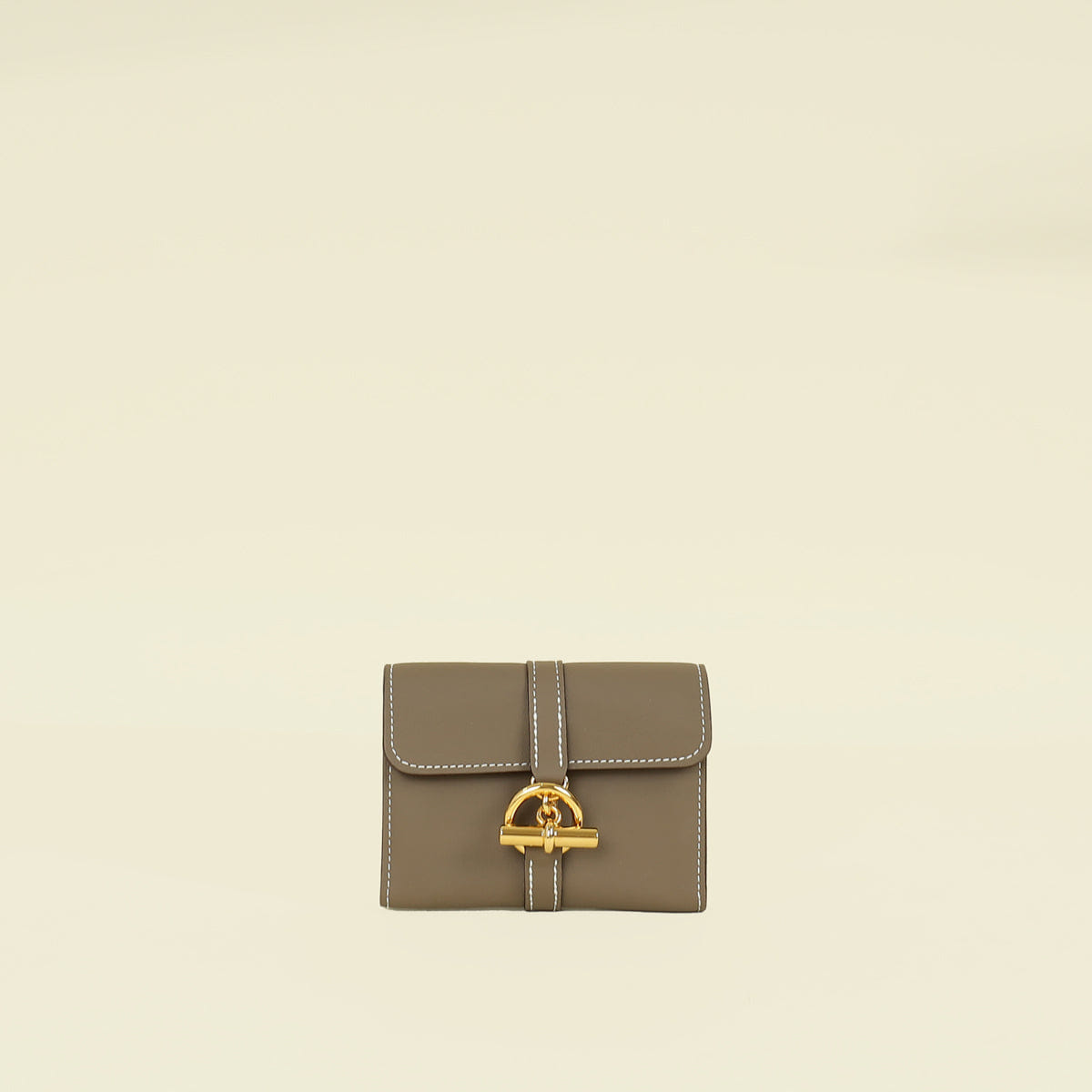 Hermes Etoupe Glenan Compact Wallet