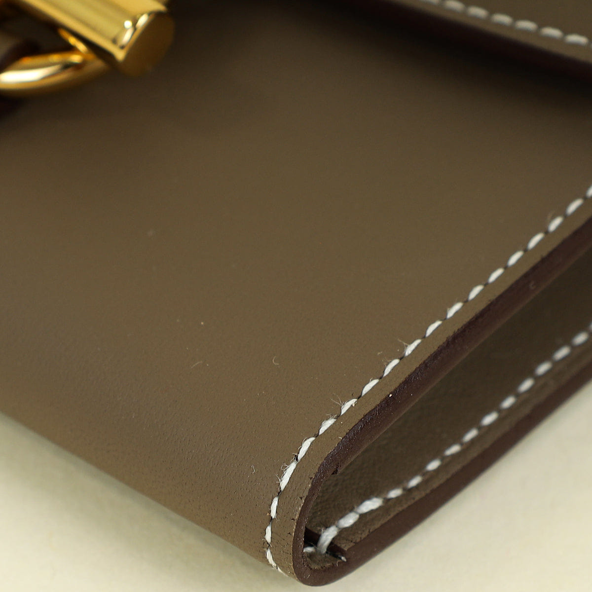 Hermes Etoupe Glenan Compact Wallet