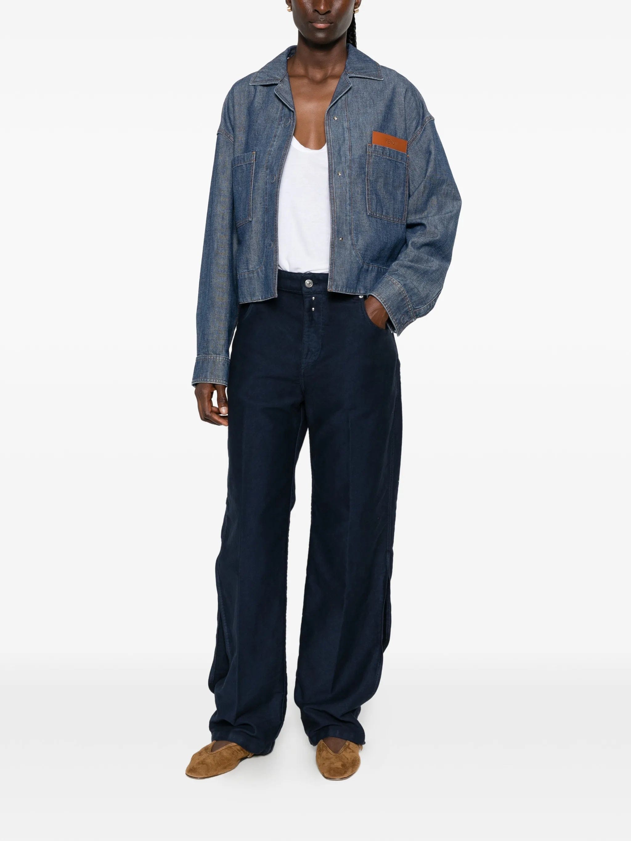 Fendi logo - patch patch - pocket jacket