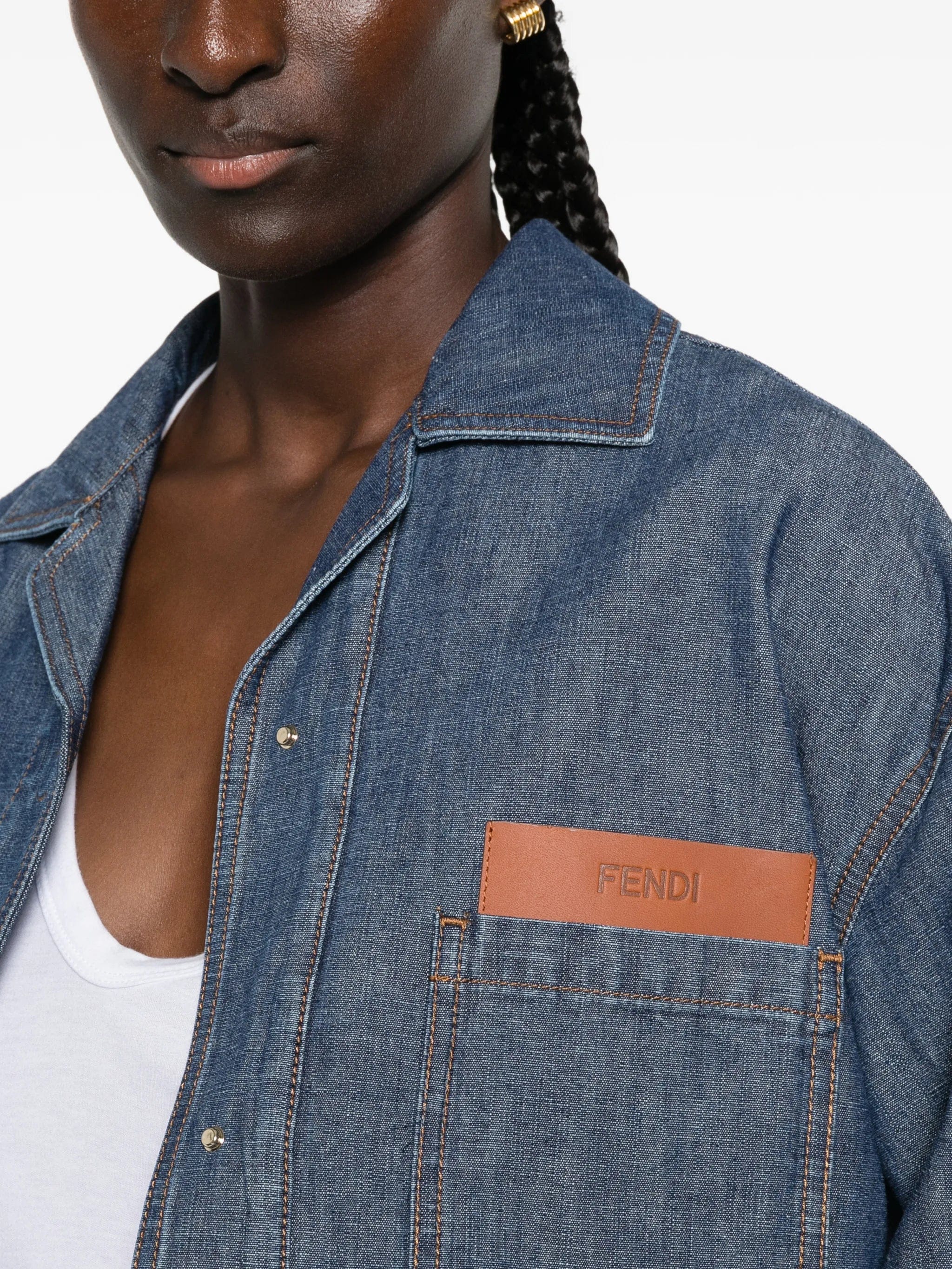 Fendi logo - patch patch - pocket jacket