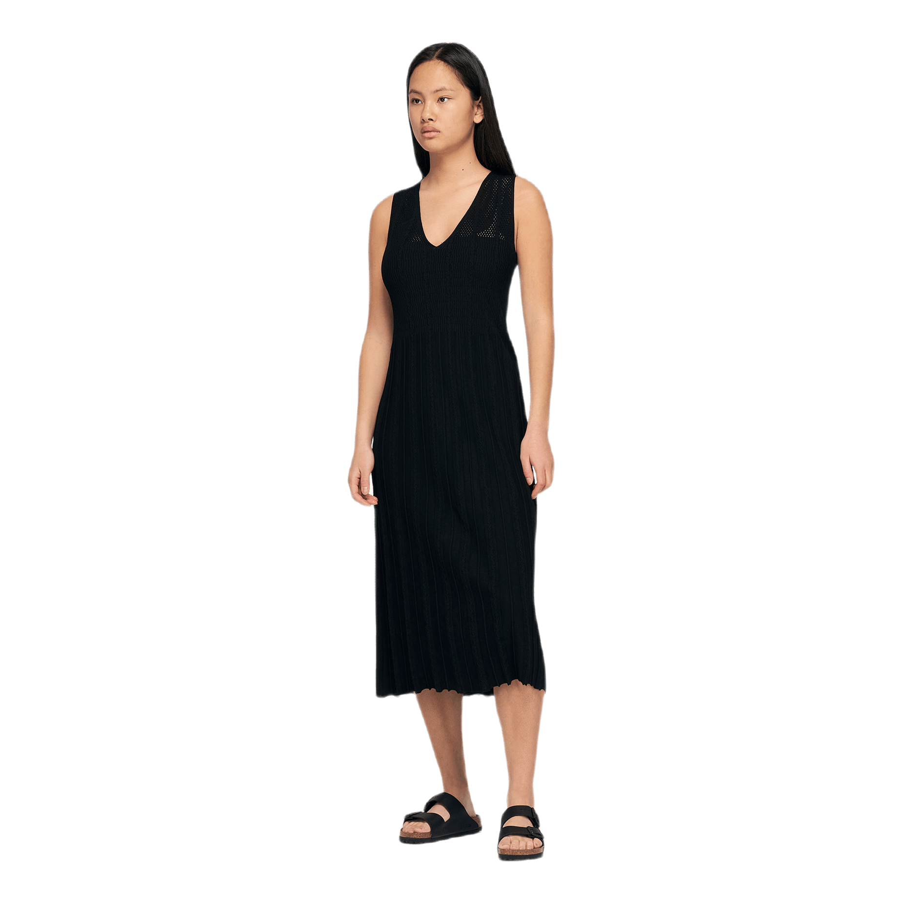 Kenzo Knit Midi Dress Black