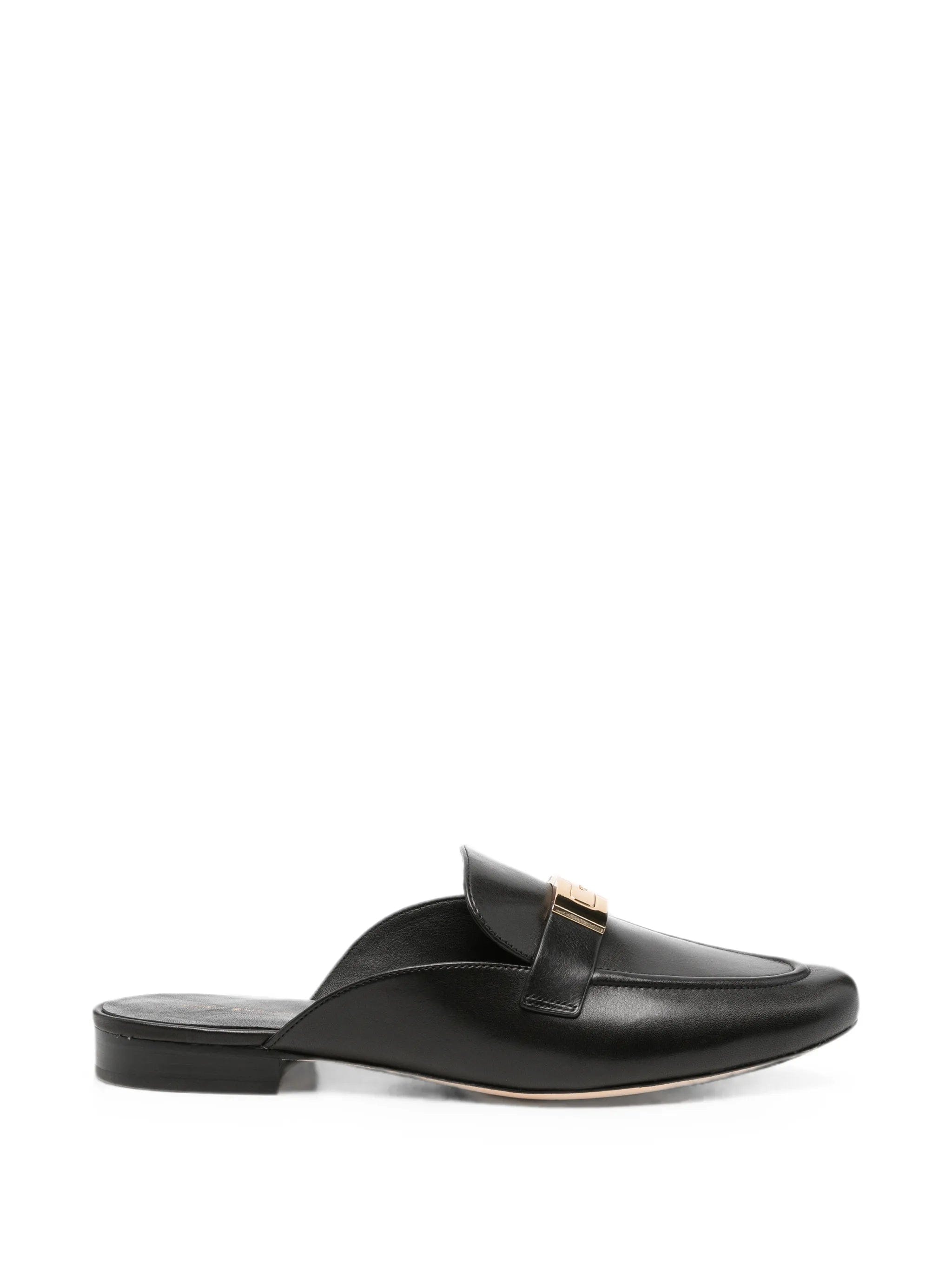 Tory Burch Leelee logo - plaque mules