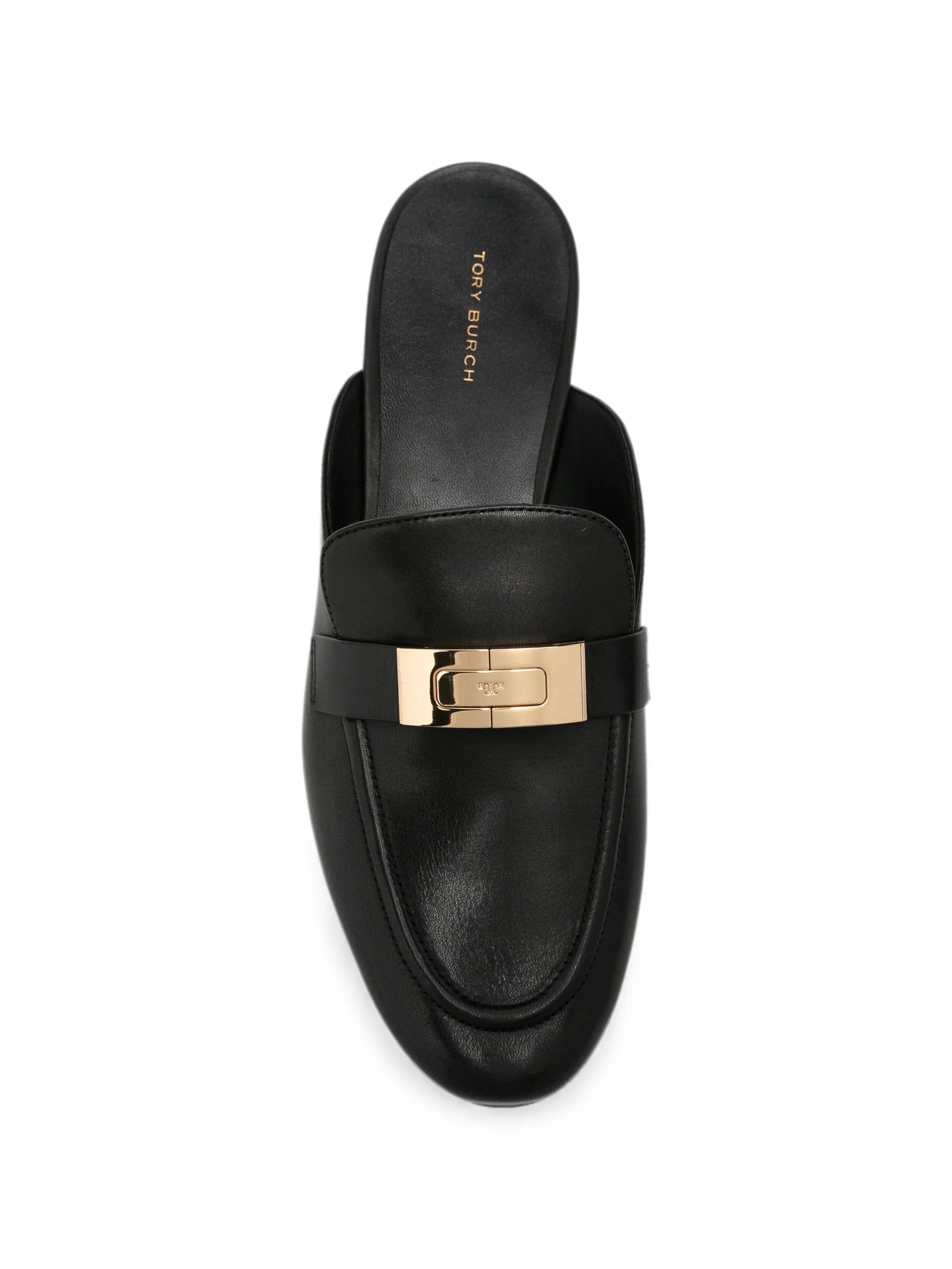 Tory Burch Leelee logo - plaque mules