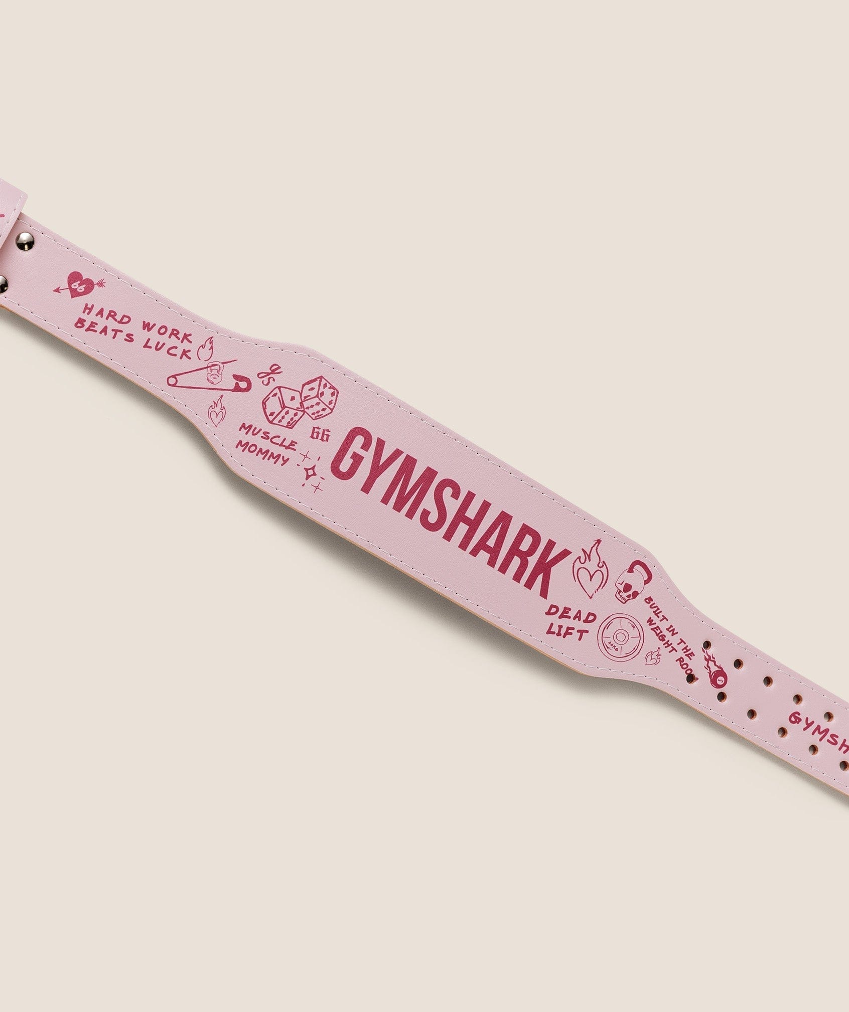 Gymshark Women's Gymshark Graphic Tapered Lifting Belt Cloud Pink