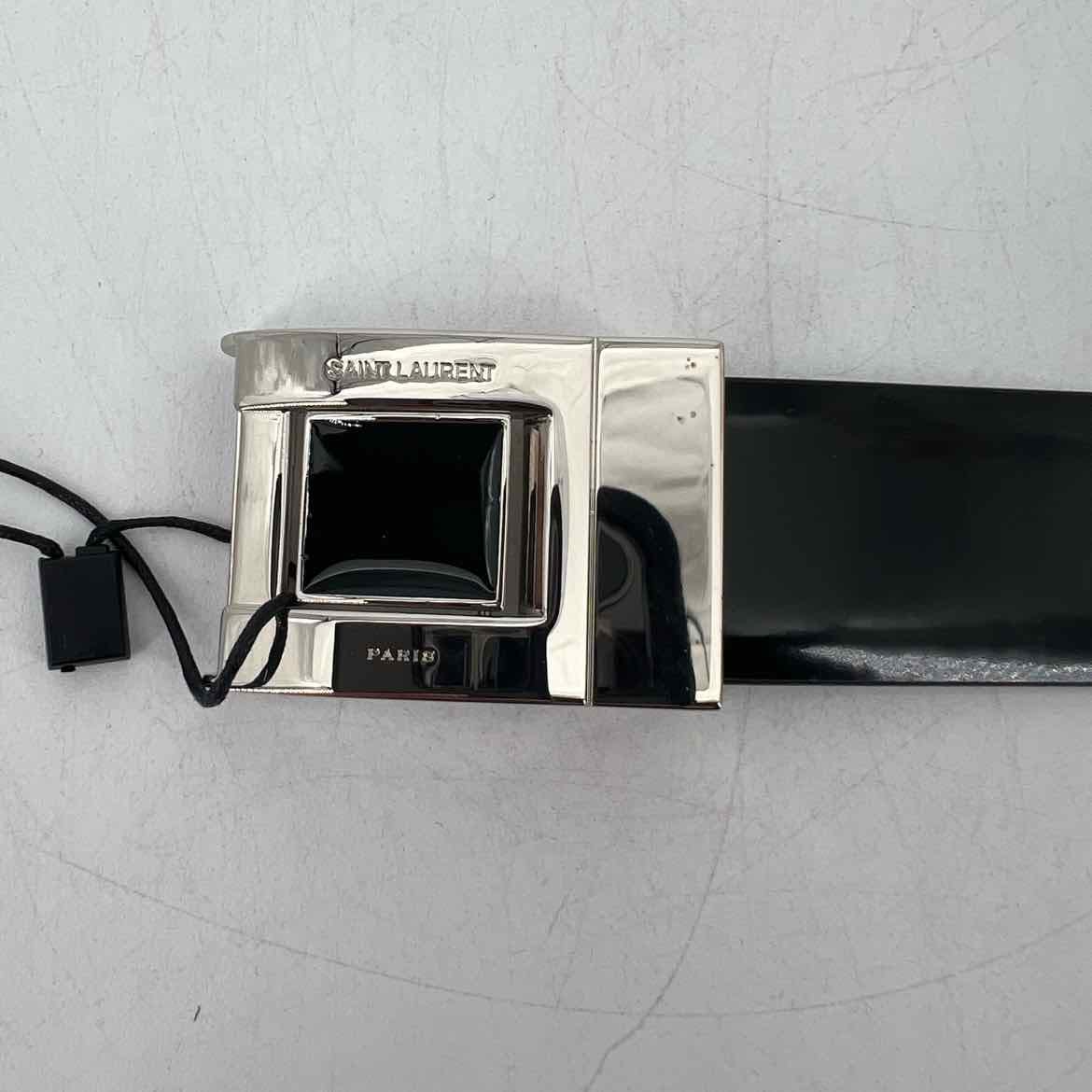 Saint Laurent Belt ABRASIVATO OXFORD New Black Size 85