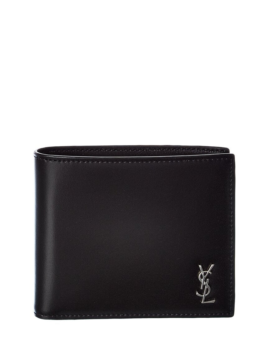 Saint Laurent Tiny Monogram Leather Bifold Wallet